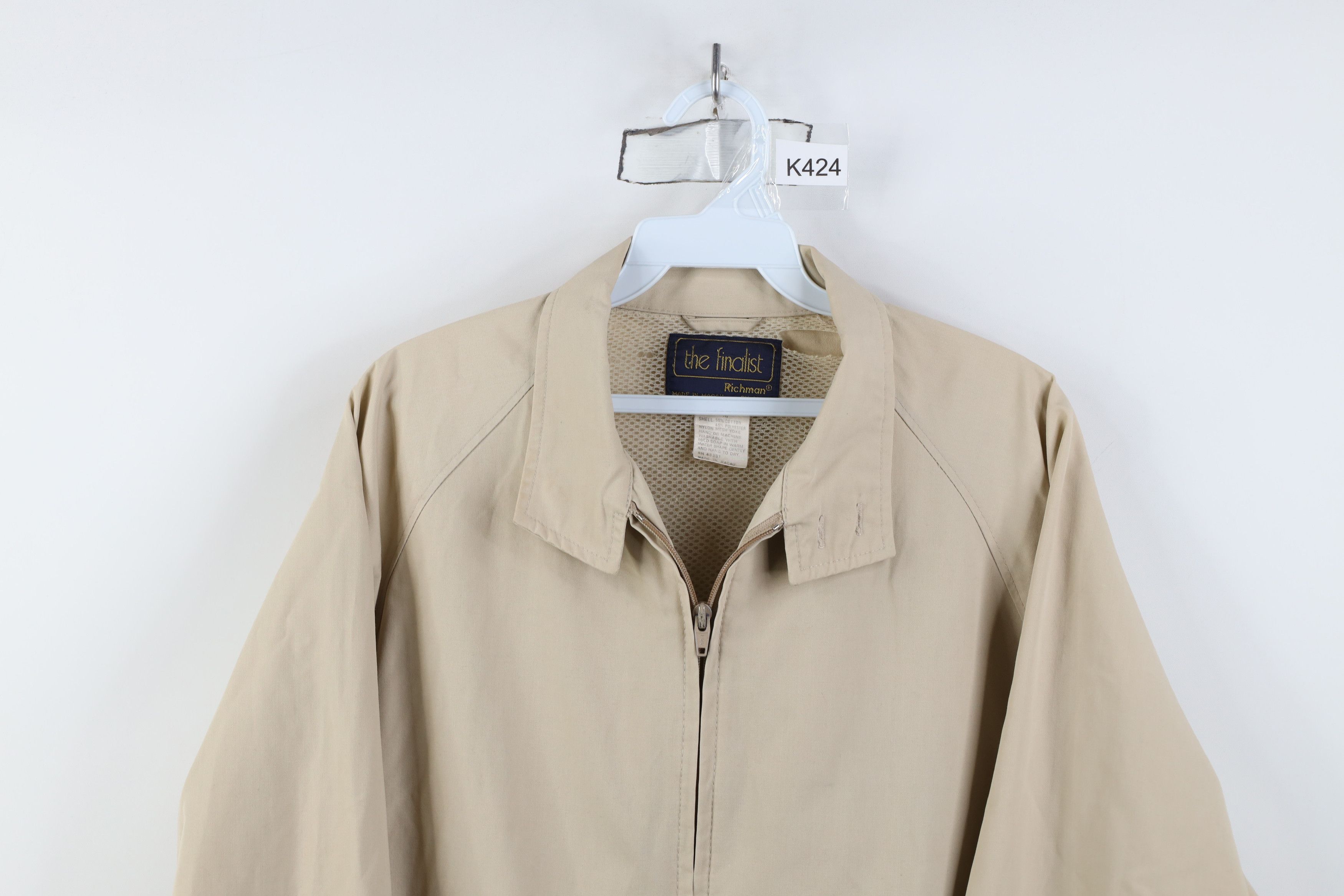 Vintage Vintage 70s Streetwear Cafe Racer Bomber Jacket Khaki Tan Size US M / EU 48-50 / 2 - 2 Thumbnail