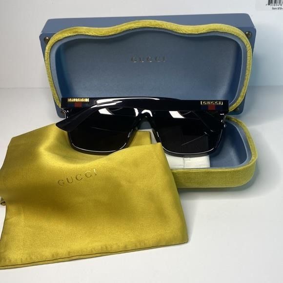 Gucci 💯 - Authentic- New-GUCCI Grey /Black Browline Men's Sunglas Size ONE SIZE - 7 Thumbnail