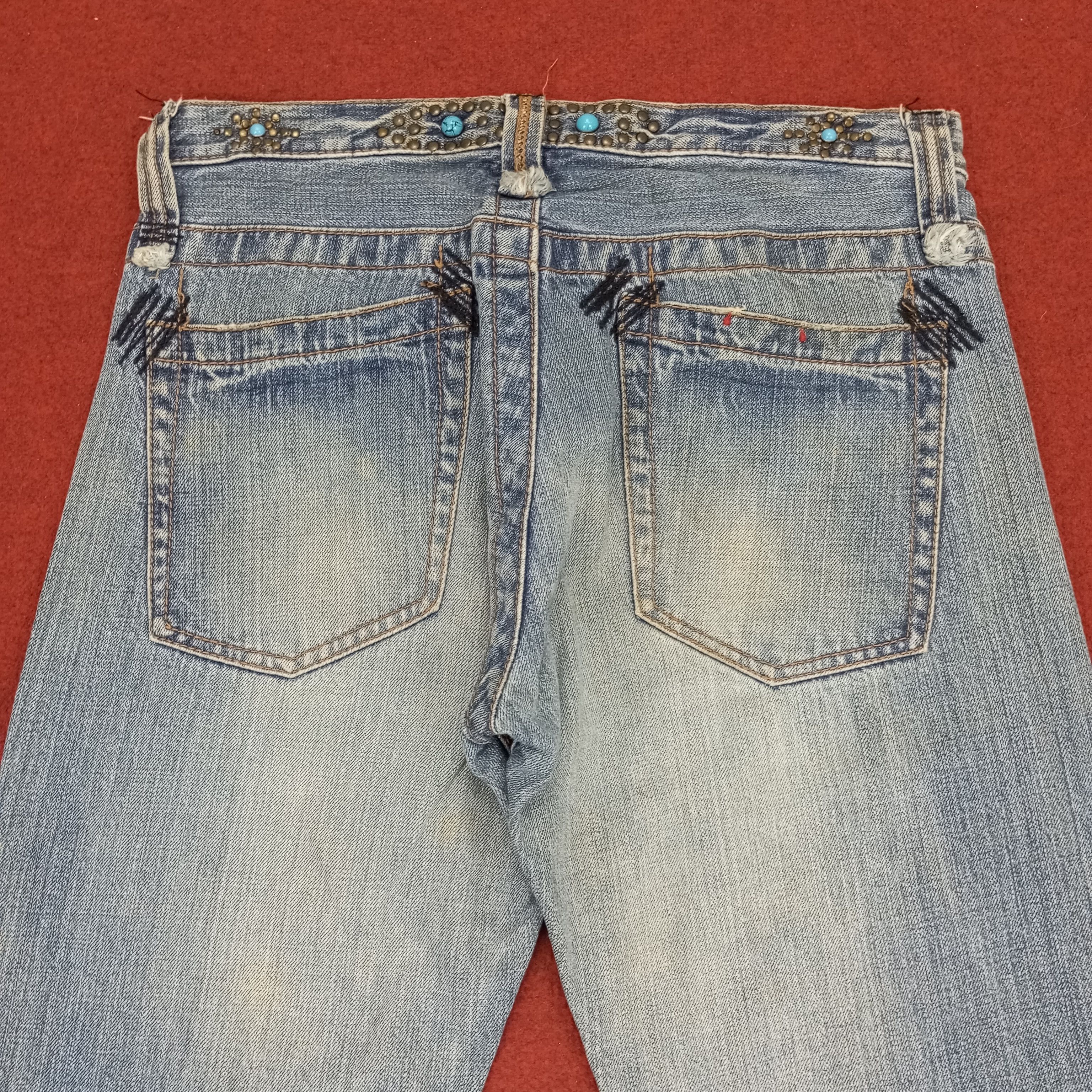 Vintage Distressed Jeans Rock Punk Style Streetwear Size US 34 / EU 50 - 5 Thumbnail