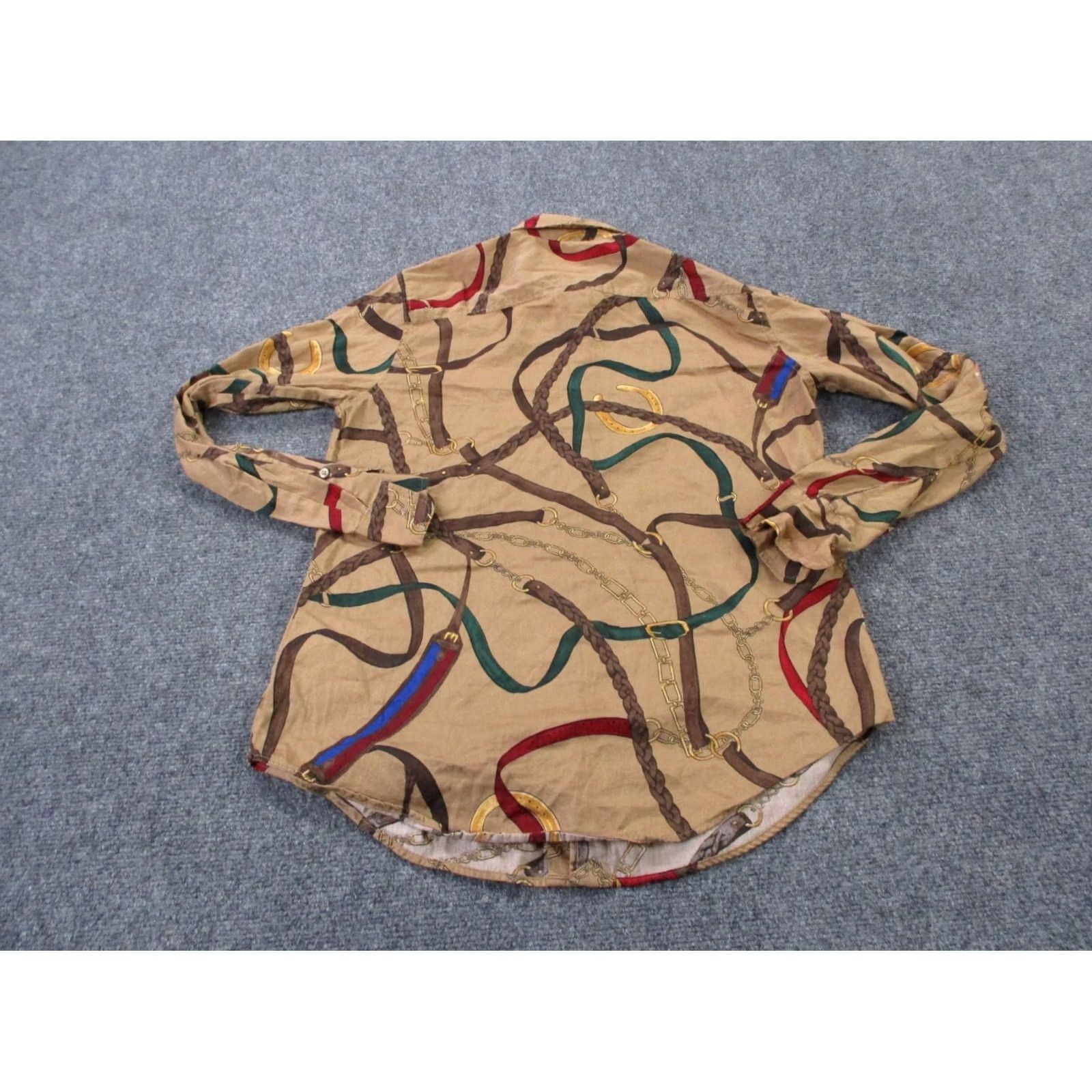 Ralph Lauren Lauren Ralph Lauren Shirt Men S Equestrian Rope Chain Lasso Print Western Cowboy Shirt S Multicolor Cotton Polo Graphic Print" Size US S / EU 44-46 / 1 - 7 Thumbnail