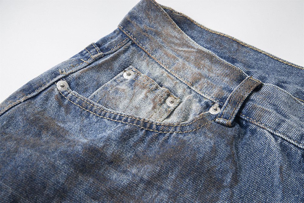 Vintage American distressed men's ripped casual washed street jeans Size US 32 / EU 48 - 4 Thumbnail