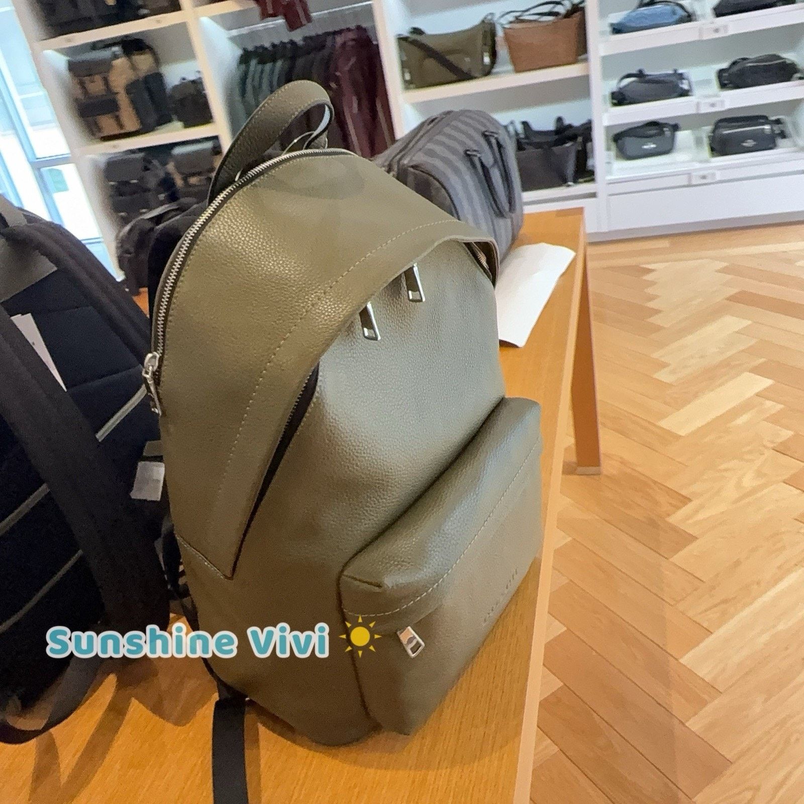 Coach NWT Coach Taylor Backpack Pebble Leather CDX93 Olive Silver Size ONE SIZE - 3 Thumbnail
