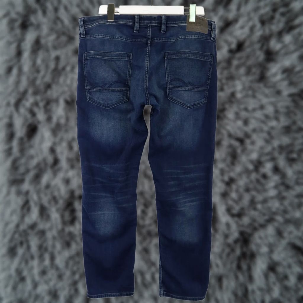 Jack & Jones JACK & JONES Slim Fit/Tim Jeans Men's W36/L32 Blue Whiskers Faded Stretched Size US 36 / EU 52 - 1 Thumbnail