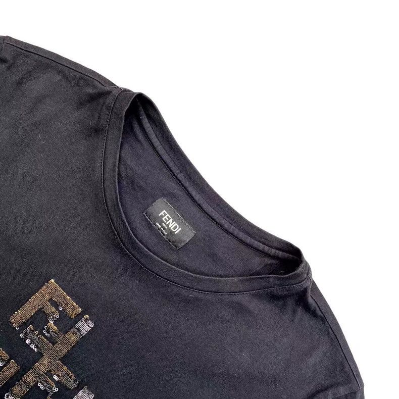 Fendi Fendi Golden sequin letter logo round neck short sleeves Size US XS / EU 42 / 0 - 3 Thumbnail