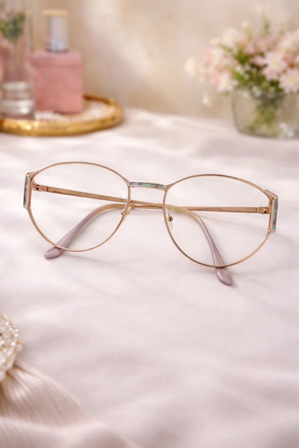 Other Alain Delon Vintage Gold Eyeglass Frames Diane Size ONE SIZE - 1 Thumbnail