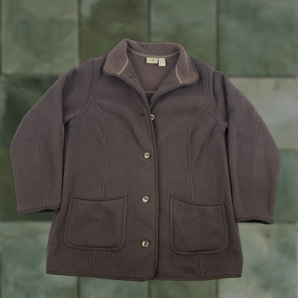 Vintage VINTAGE L.L. Bean Parka Jacket Womens Large Brown Button Up Heavy Weight Collar Pockets Jacket Women Brown Parka Winter Fall Size L / US 10 / IT 46 - 1 Thumbnail