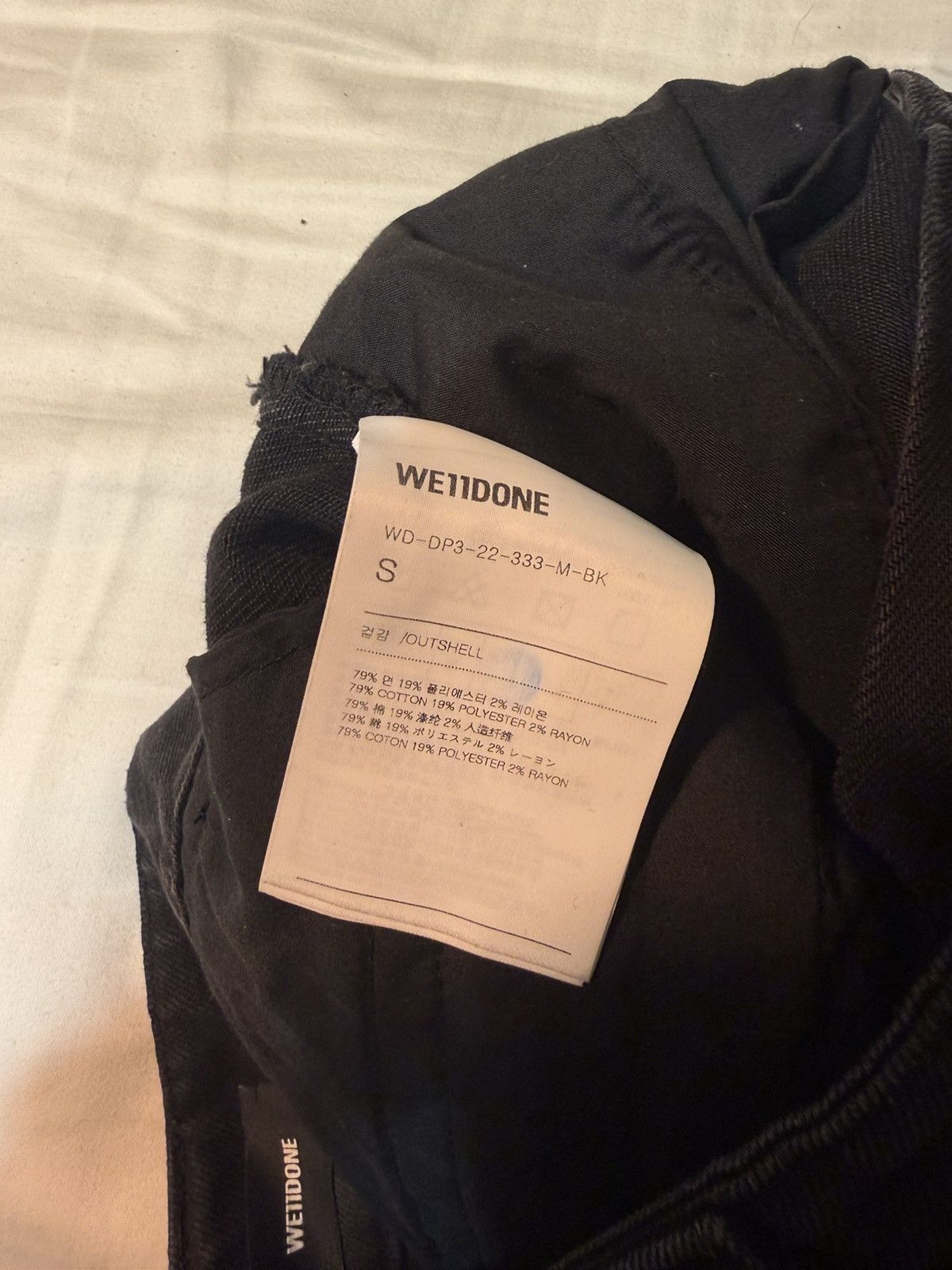 WE11DONE WE11DONE Black Washed Loose Fit Denim Cargo Pants Size US 32 / EU 48 - 7 Thumbnail
