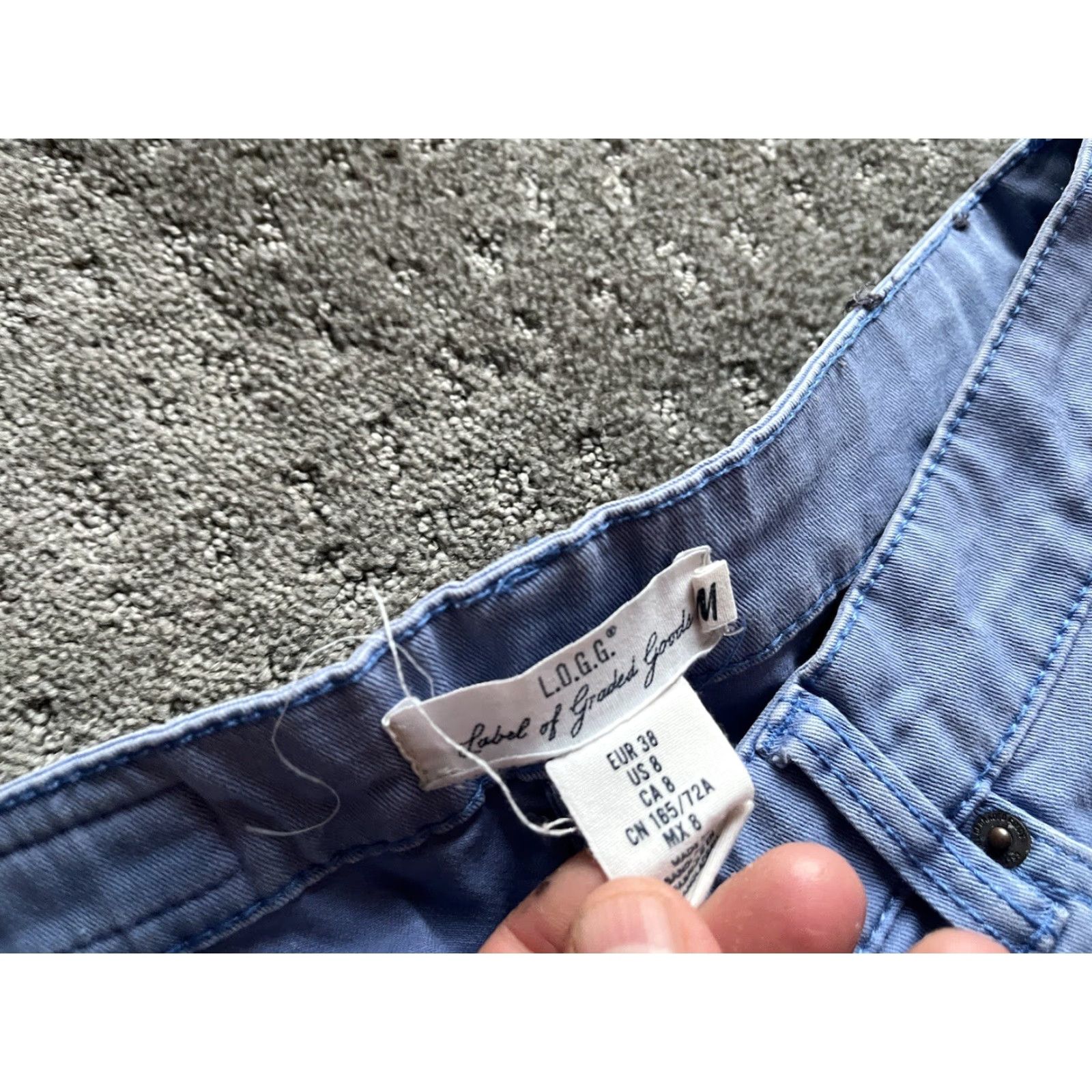 H&M H&M Dress Pants Women 8 Blue Flat Front Slim Ankle Zip Business Casual Trousers Regular Fit Size 30" / US 8 / IT 44 - 7 Thumbnail