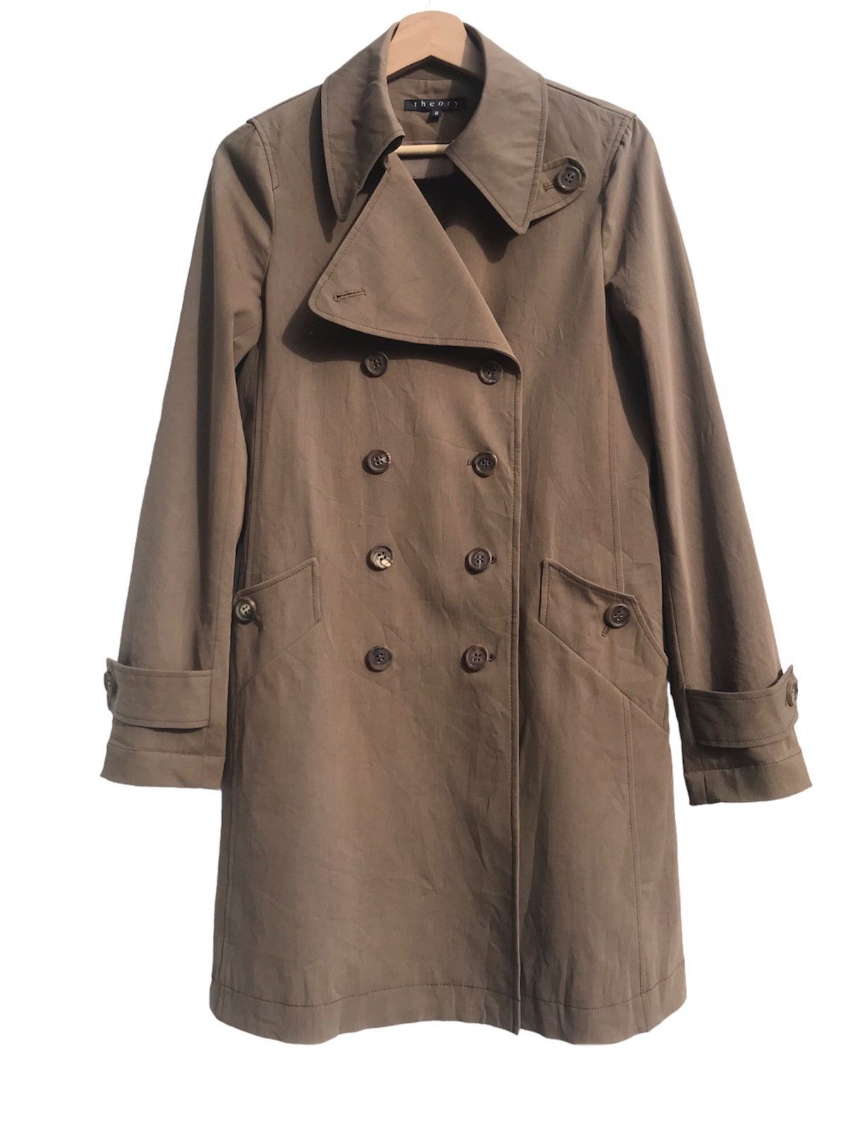 image of Theory Alexia Trench Coat in Brown, Women's (Size XS)