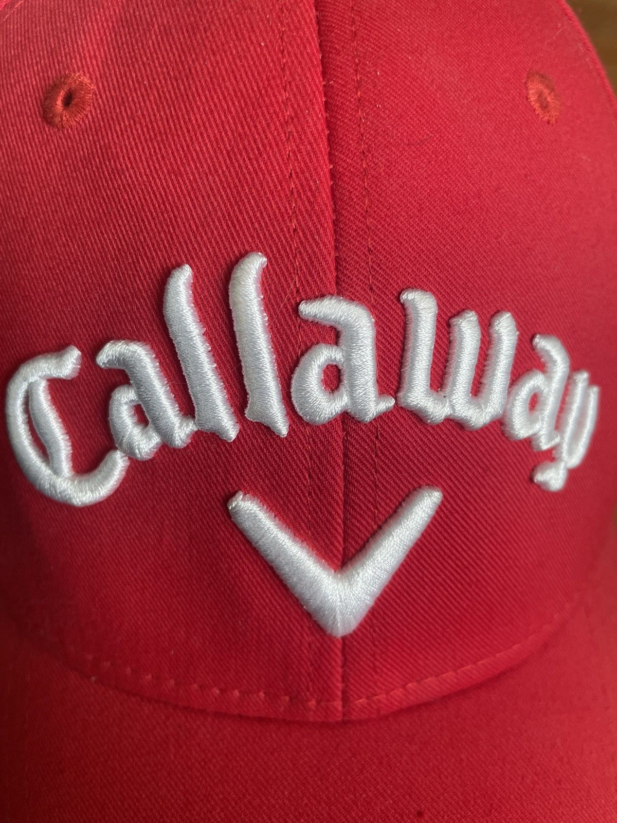 Callaway Calaway Golf Hat Cap RED SnapBack golfing golfer vintage ⛳️🏌️🏌️‍♀️ Size ONE SIZE - 3 Thumbnail