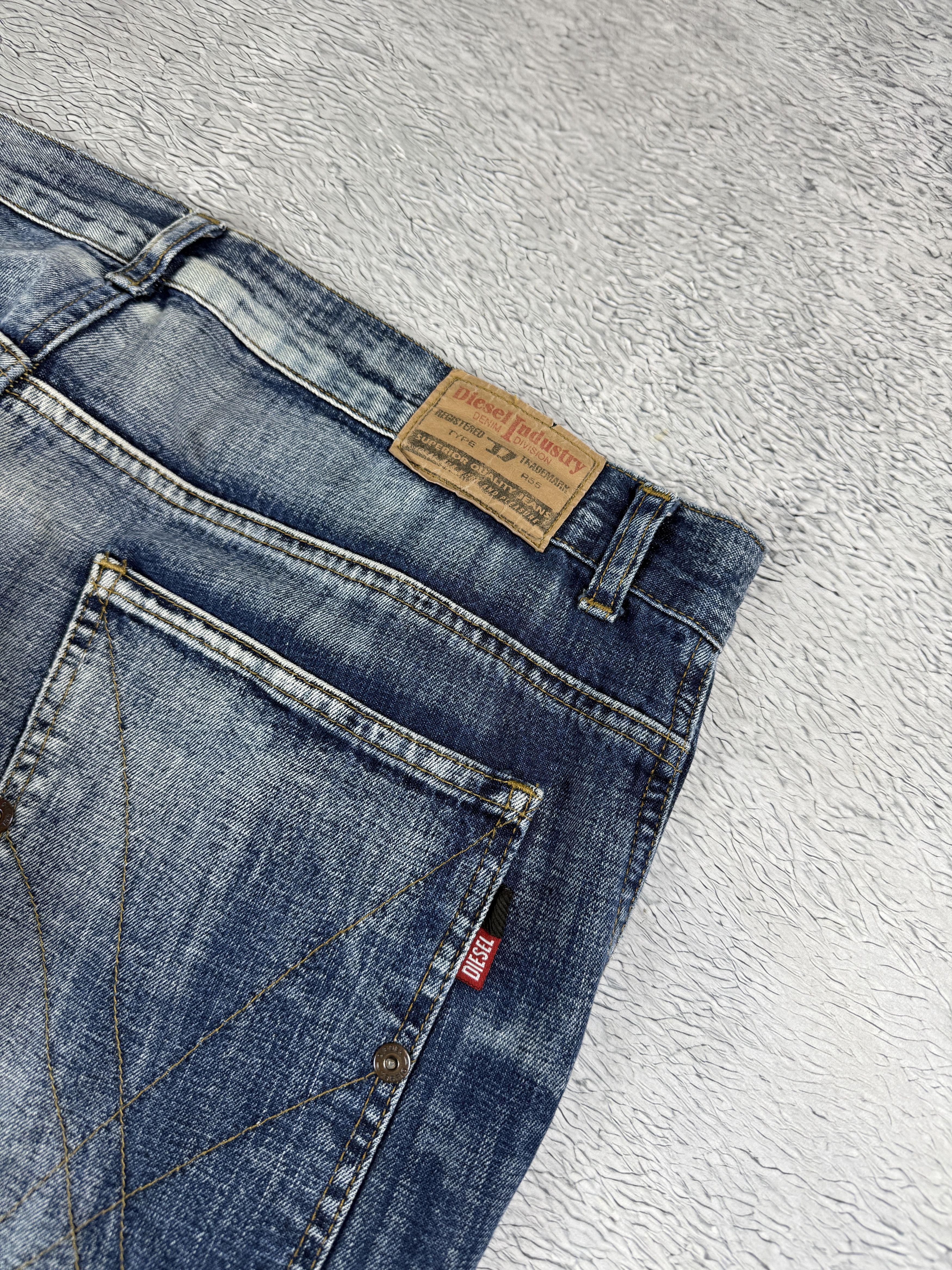 Diesel × JNCO × Japanese Brand Diesel Vintage Jeans Custom Distressed Denim Ripped Opium Size US 34 / EU 50 - 9 Thumbnail