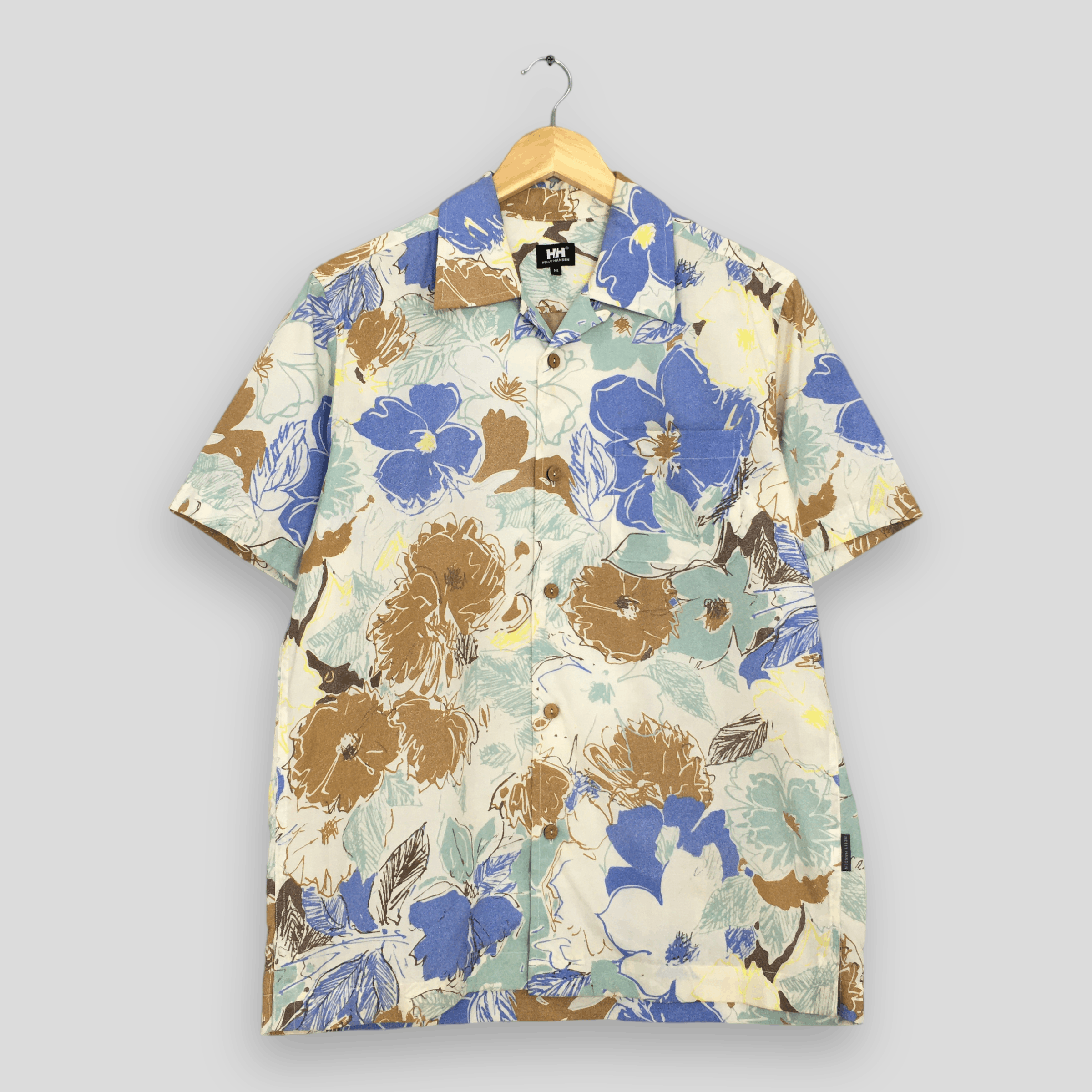 Helly Hansen Vintage 90s Helly Hansen Hawaiian Aloha Floral Shirt Medium Size US M / EU 48-50 / 2 - 1 Thumbnail