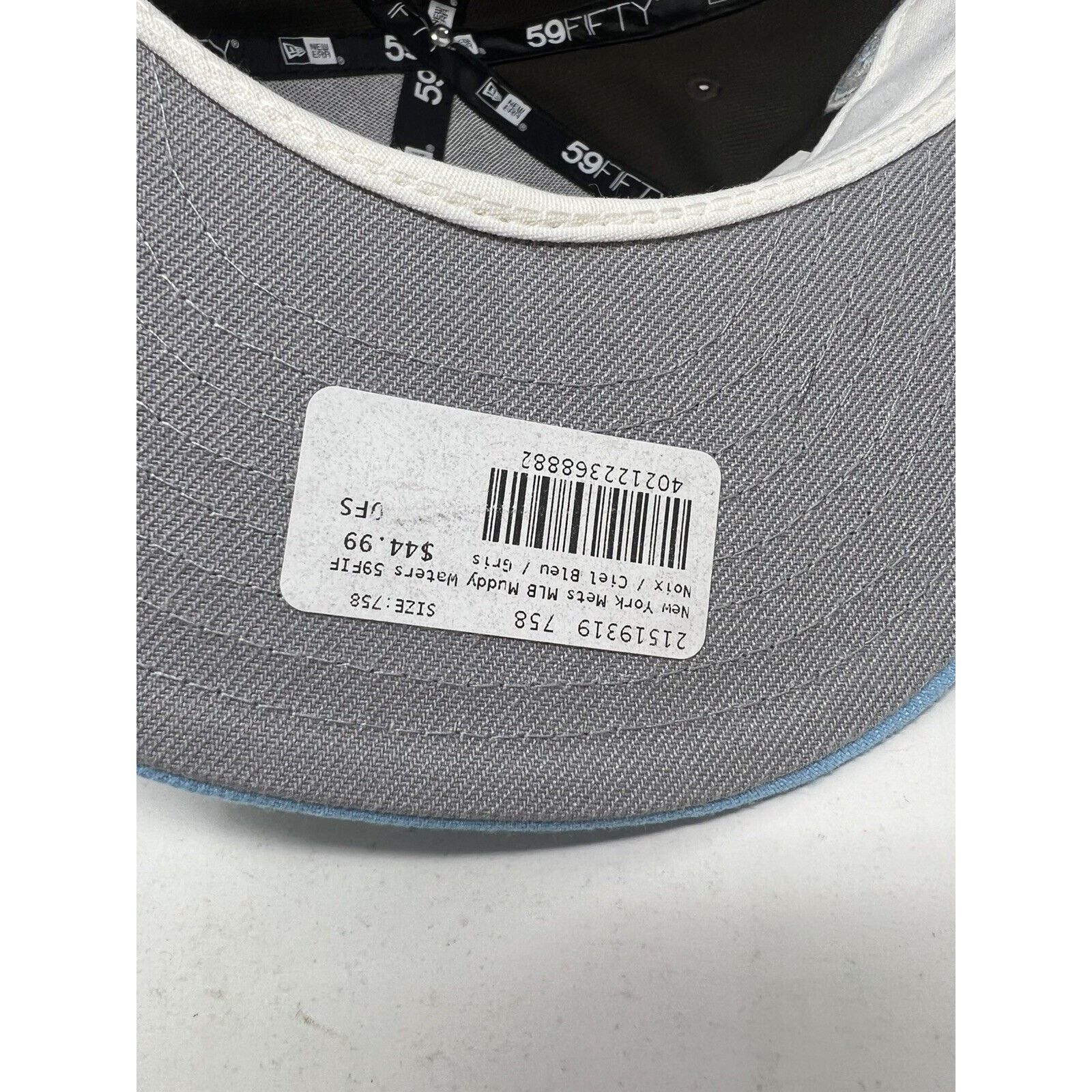 New Era 59Fifty Fitted Hat Size 7 5/8 Men's MLB NY Mets Muddy Waters Size ONE SIZE - 6 Thumbnail