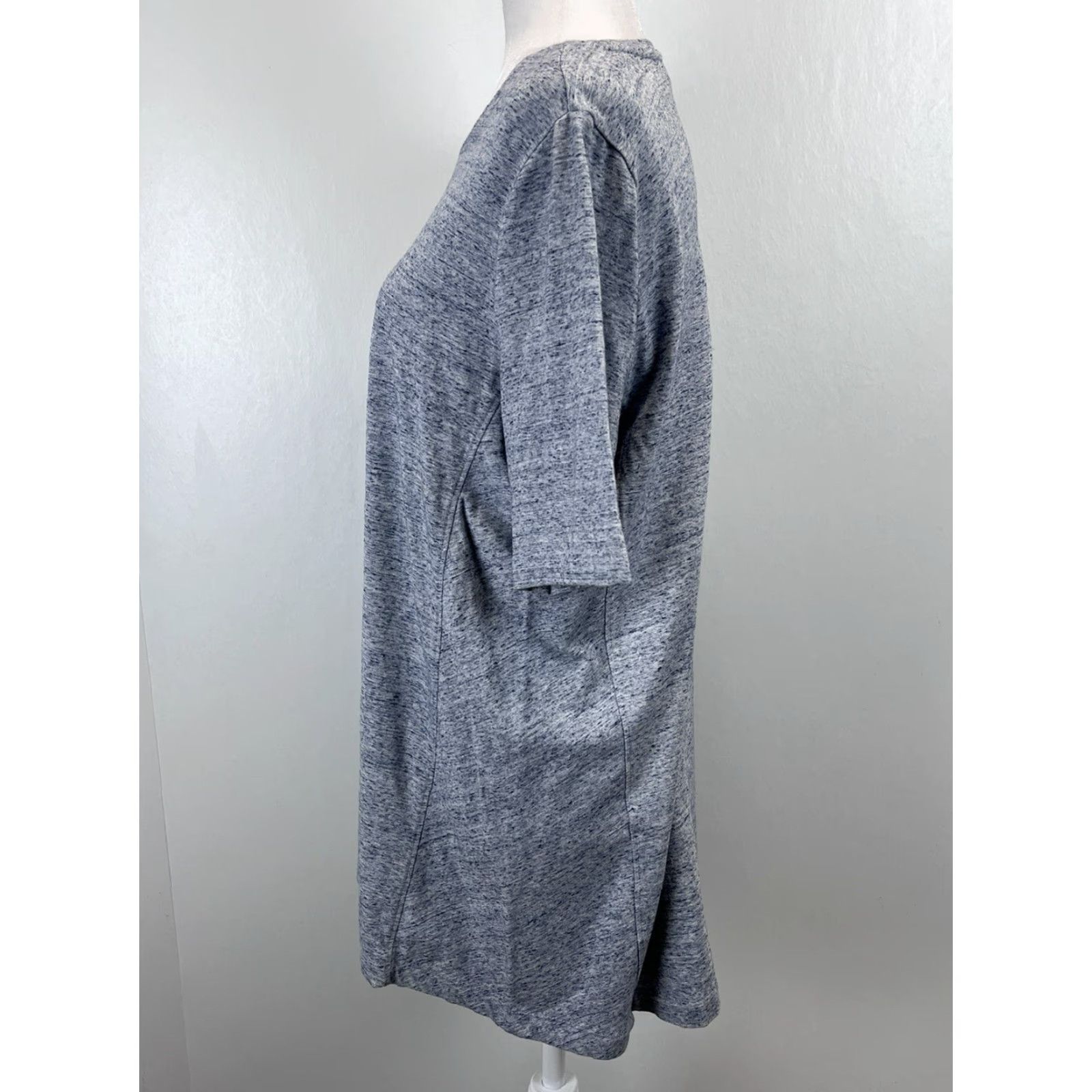 J. Jill VINTAGE J. Jill Women's Tunic Shirt Short Sleeve Blue Cotton 2010s Size L Good Condition Size L / US 10 / IT 46 - 2 Thumbnail