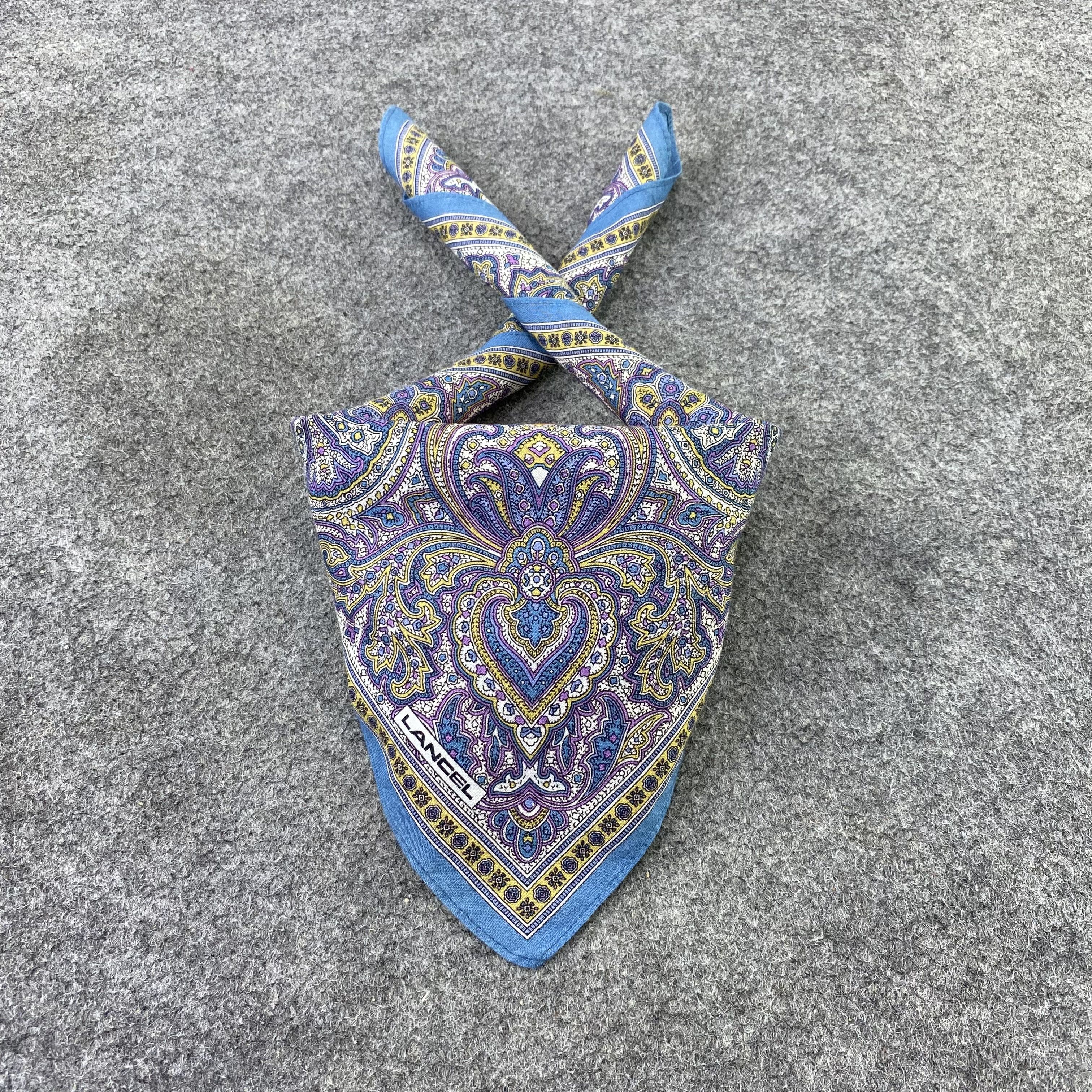 Lancel × Vintage Lancel Paislee Handkerchief / Bandana / Neckerchief -B543 Size ONE SIZE - 2 Thumbnail