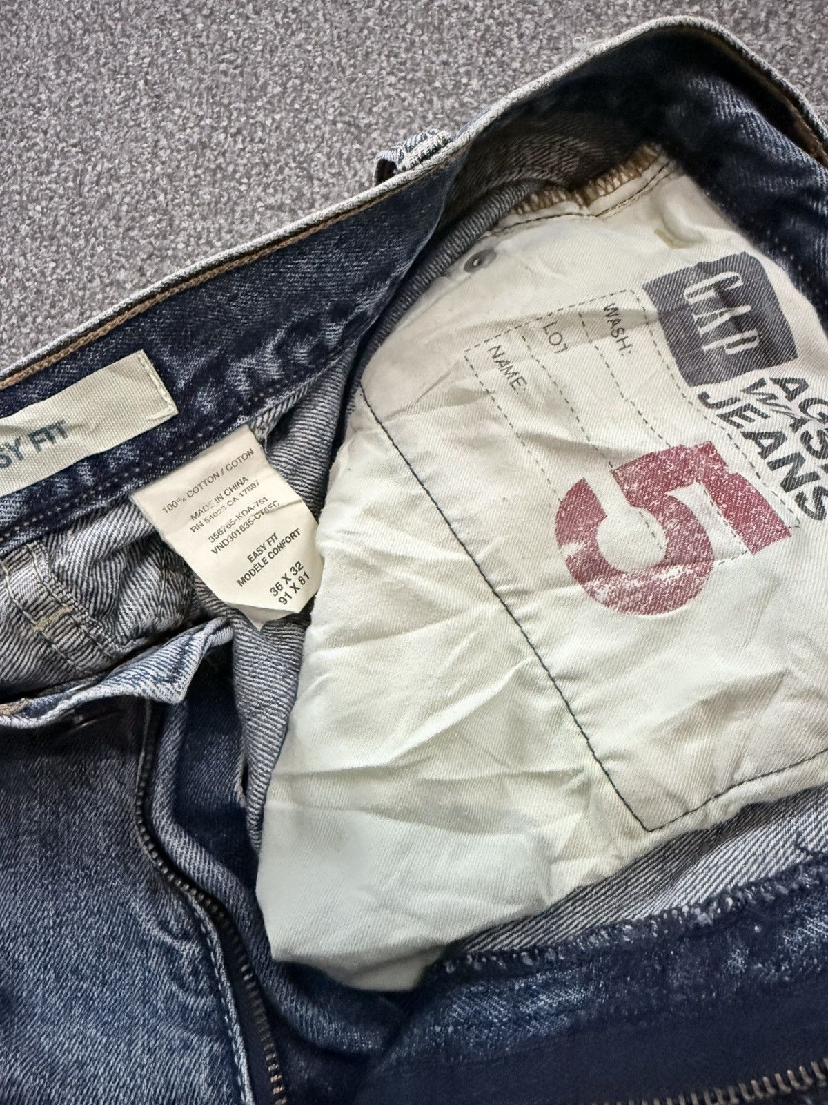 Gap Archives y2k Easy Fit Gap Age Washed Denim Wideleg Jeans Size US 36 / EU 52 - 15 Thumbnail