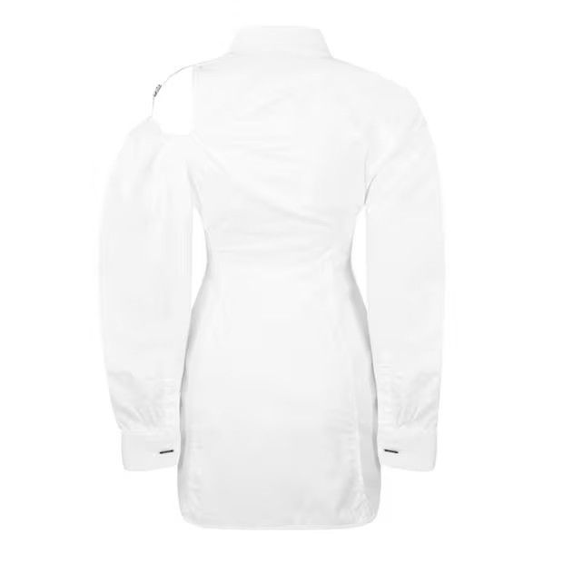 Jacquemus o1g2r1mq1024 Mini Dress in White Size M / US 6-8 / IT 42-44 - 2 Thumbnail