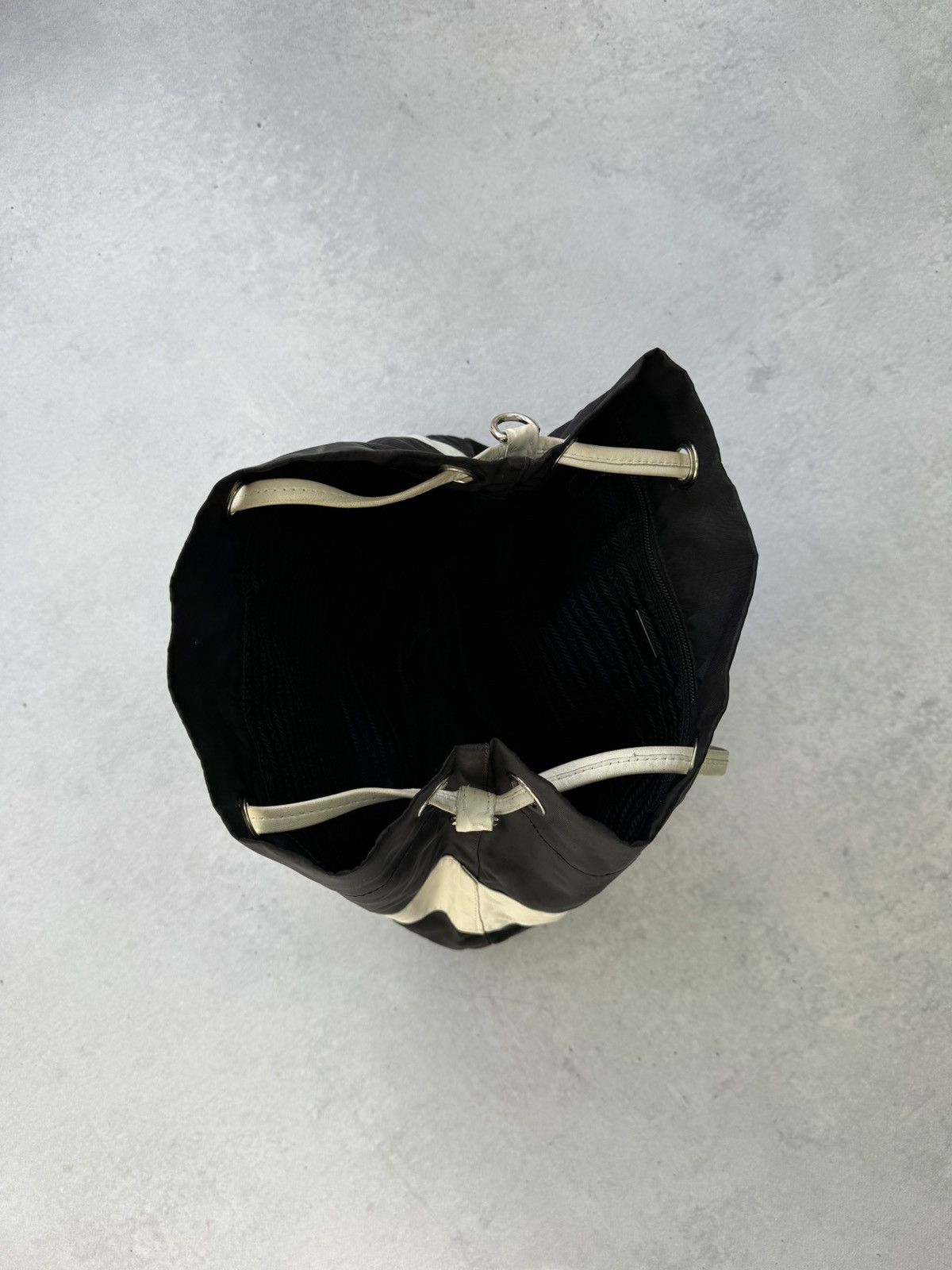 Prada Prada Nylon Totes Bag Black And White Lampo Furniture Size ONE SIZE - 8 Thumbnail