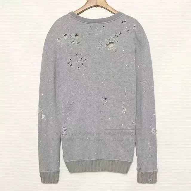 Amiri AMIRI Distressed Letter Logo Crewneck Sweatshirt Men's. Size US L / EU 52-54 / 3 - 2 Thumbnail