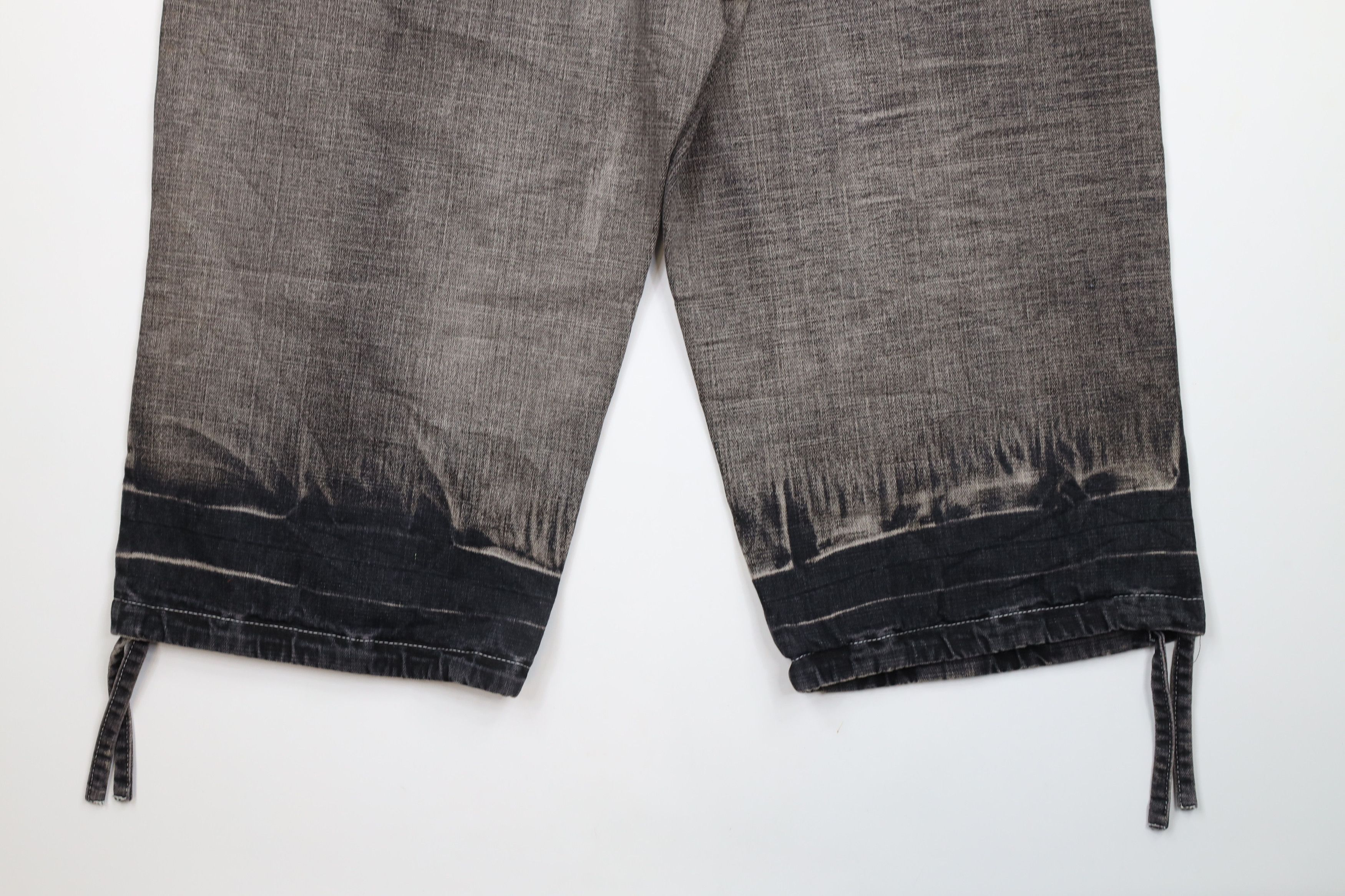 Vintage Vintage Y2K Streetwear Tie Cuff Capris Denim Jeans Shorts Size US 42 / EU 58 - 10 Thumbnail