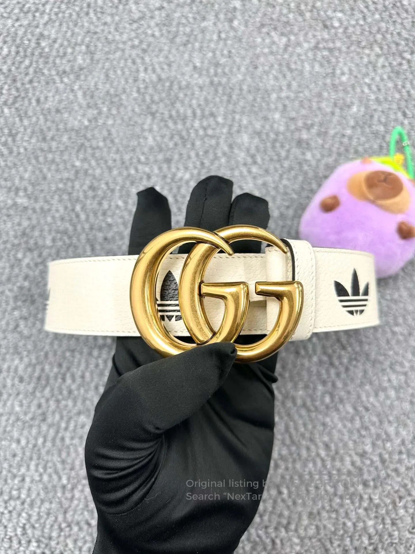 Gucci Guicci White Belt| Size ONE SIZE - 1 Thumbnail