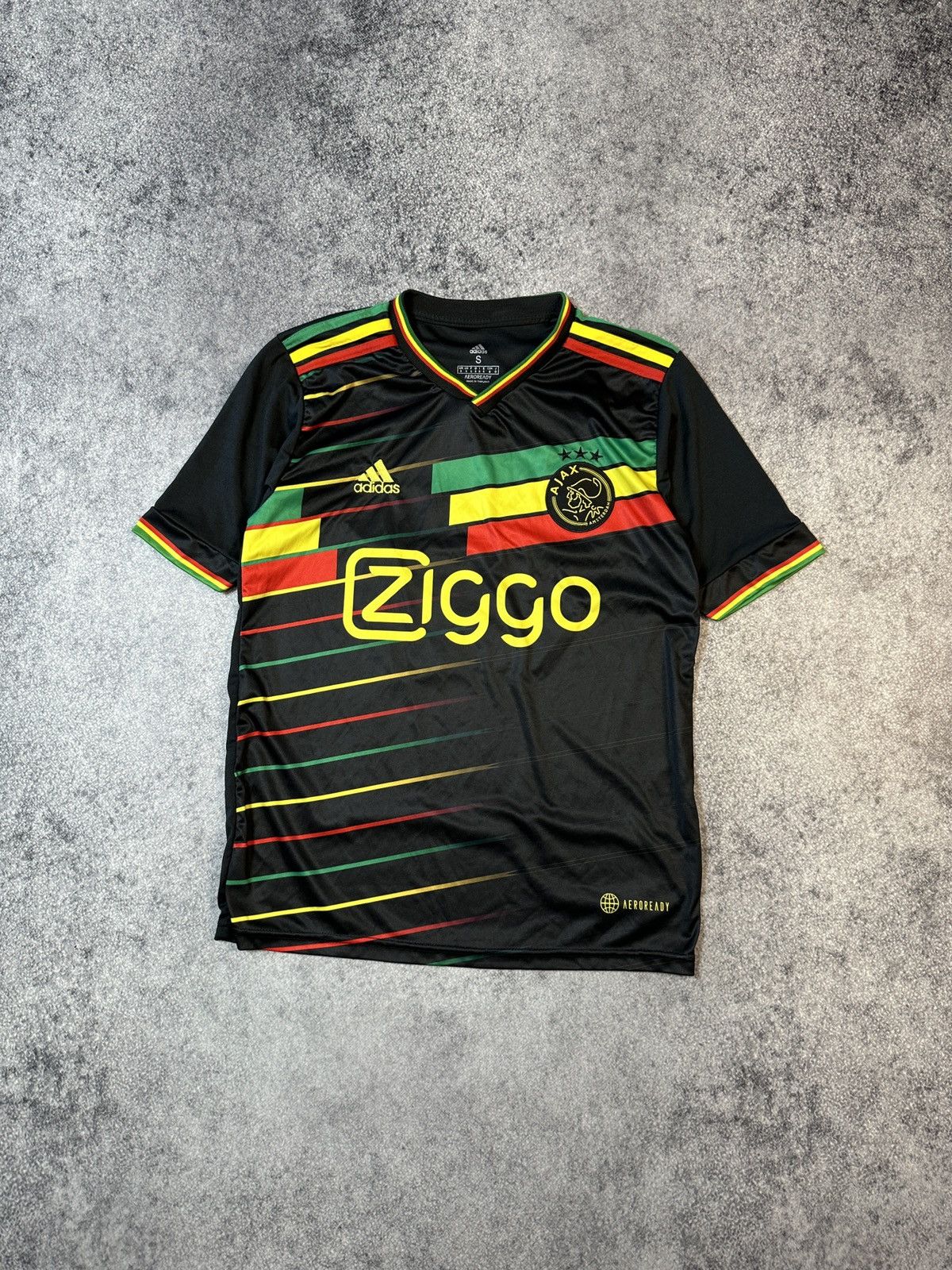 Bob Marley Adidas Ajax Bob Marley Soccer Jersey Streetwear Rare S Y2K Size US S / EU 44-46 / 1 - 1 Thumbnail