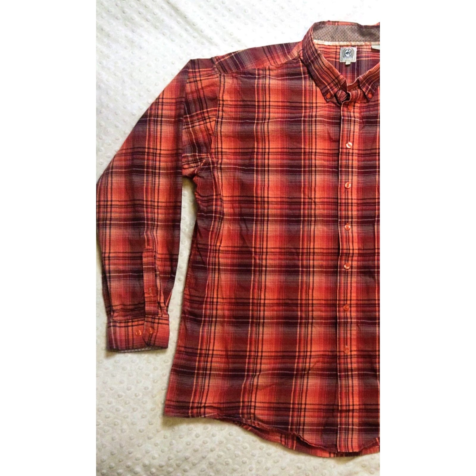 Vintage Cinch Men’s Size 2XL Red Orange Check Long Sleeve Button Up Western Shirt Size US XXL / EU 58 / 5 - 3 Thumbnail