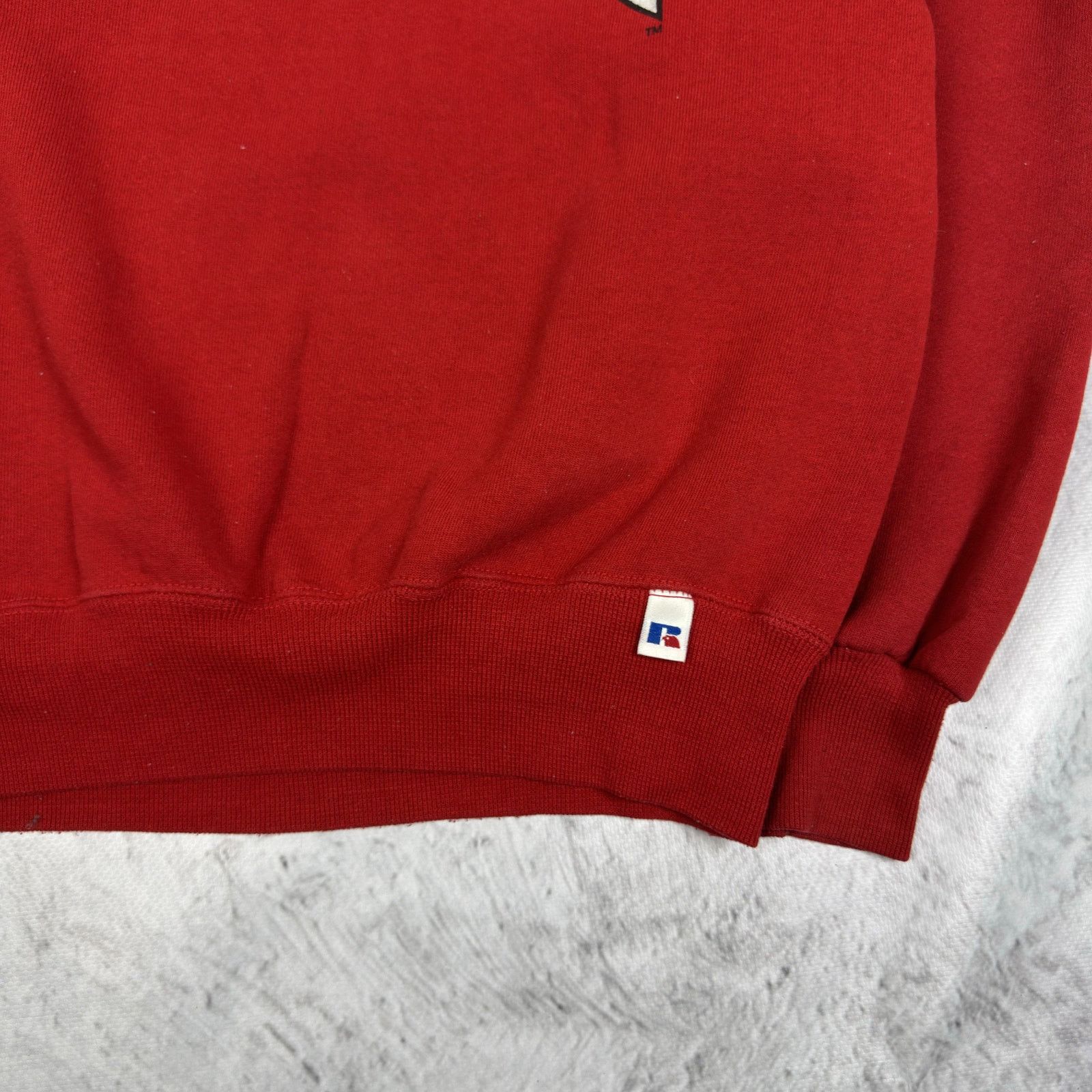 Russell Athletic Russell Athletic Mens Red Cotton Georgia Pullover Sweatshirt Size US M / EU 48-50 / 2 - 7 Thumbnail