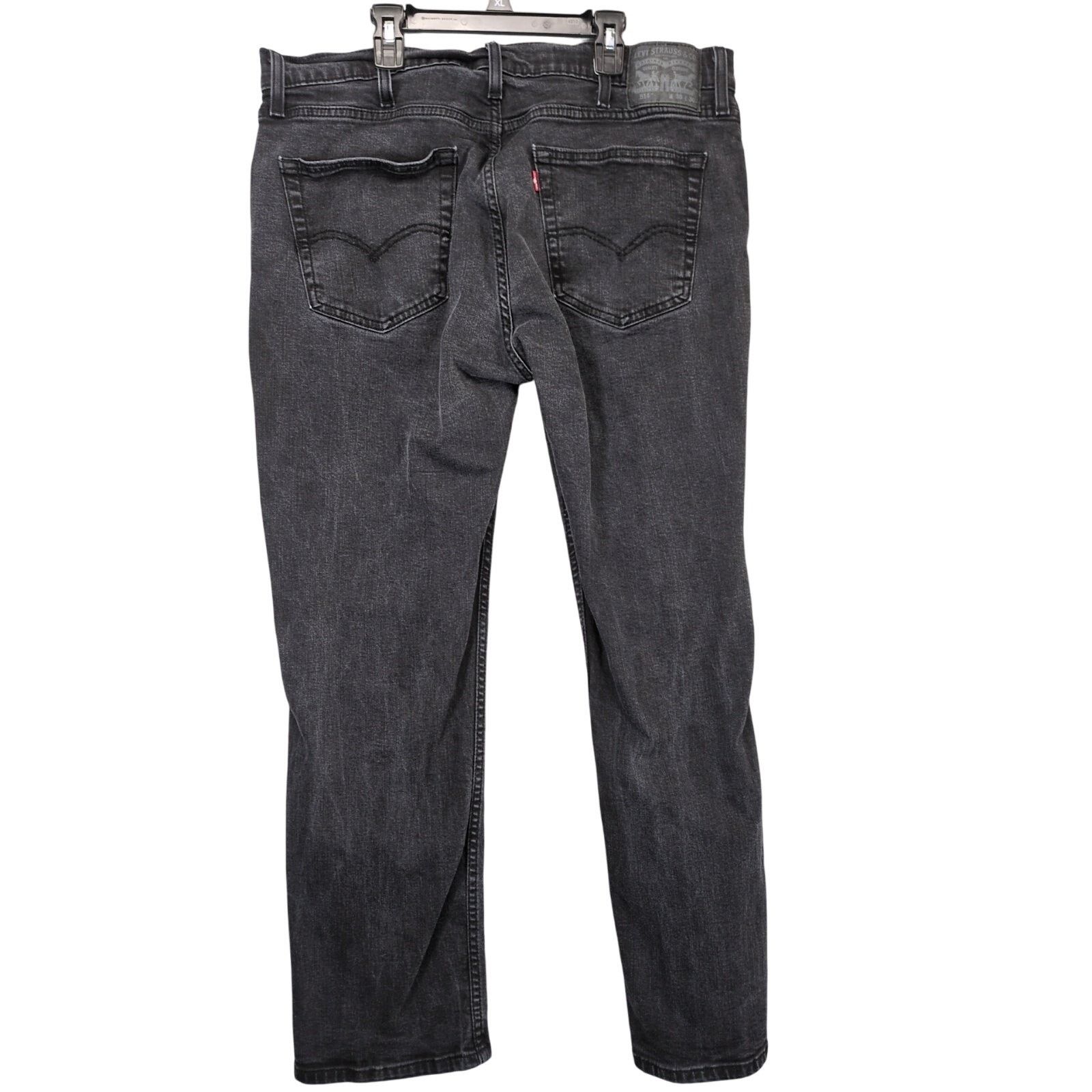 Levi's Levi's 514 Men's 38x30 Black Denim Straight Leg Jeans Size US 38 / EU 54 - 2 Thumbnail