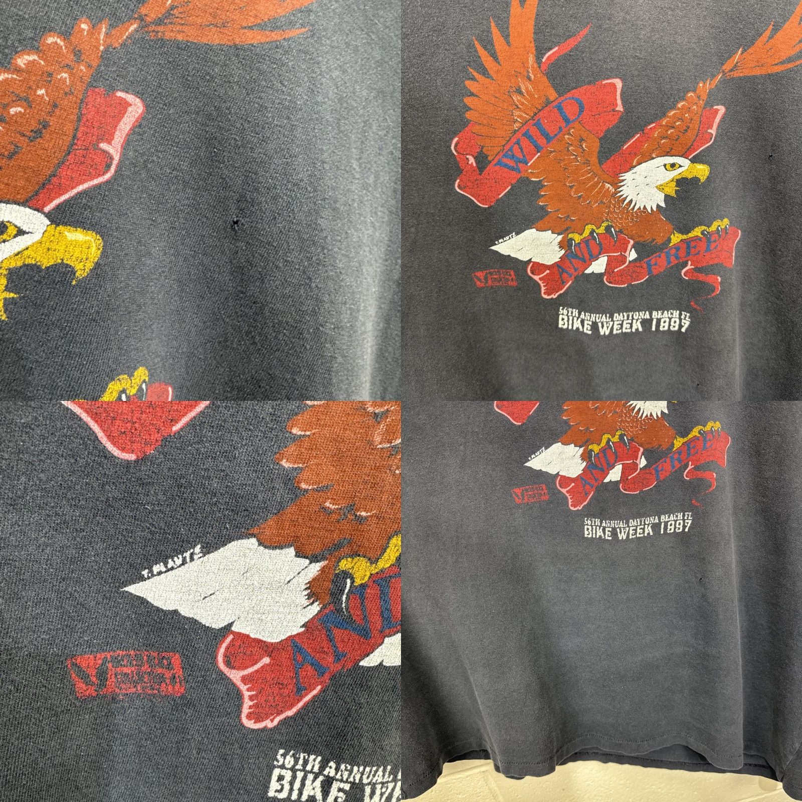 Vintage VINTAGE Cove Creek Motorcycle T Shirt XL Black Faded 90s Biker Harley Davidson Mens Size US XL / EU 56 / 4 - 8 Thumbnail