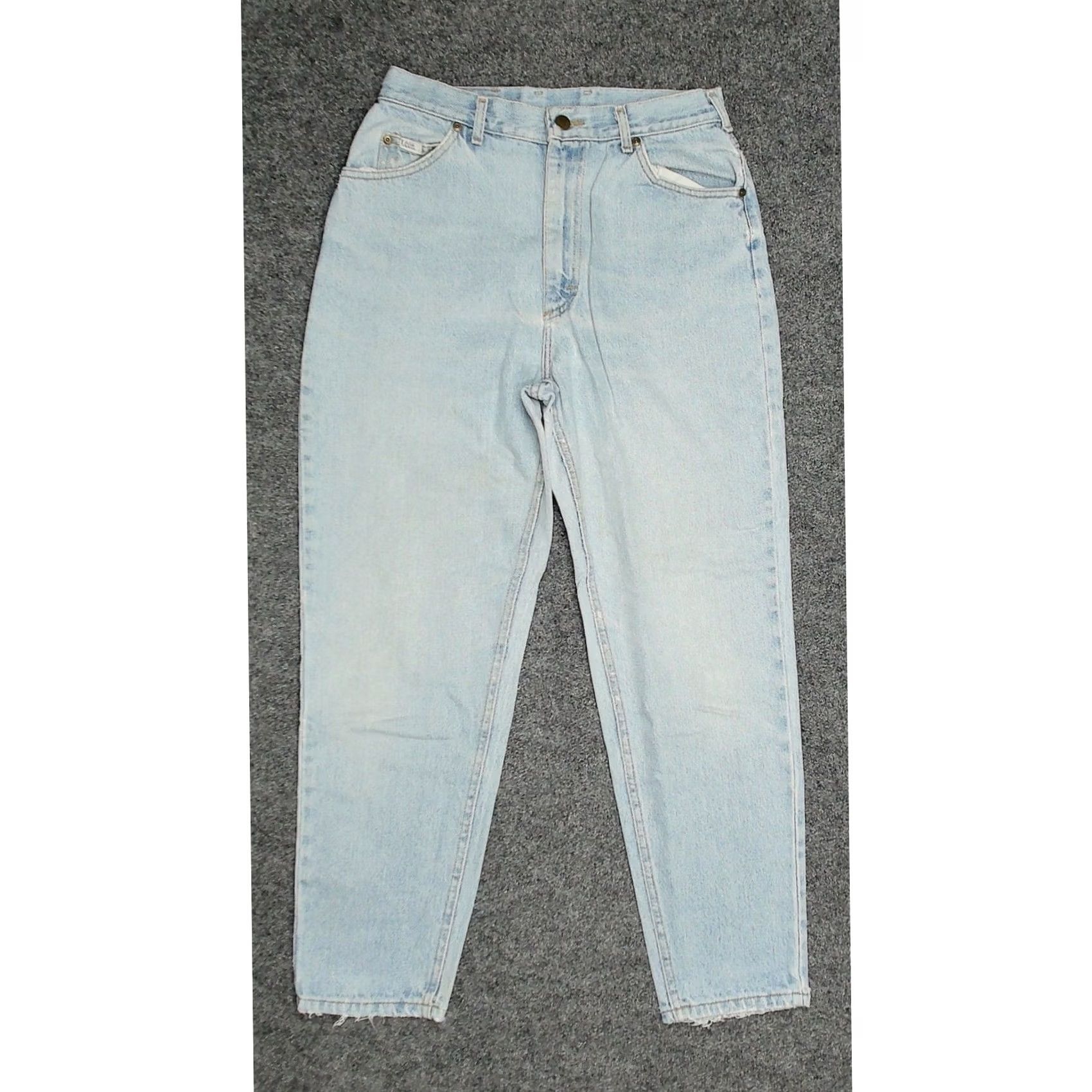 Lee VINTAGE Lee 80s High Waist Mom Jeans Tapered Light Wash USA Sz 10 W30 L28 Womens Jeans Size 32" / US 10 / IT 46 - 3 Thumbnail