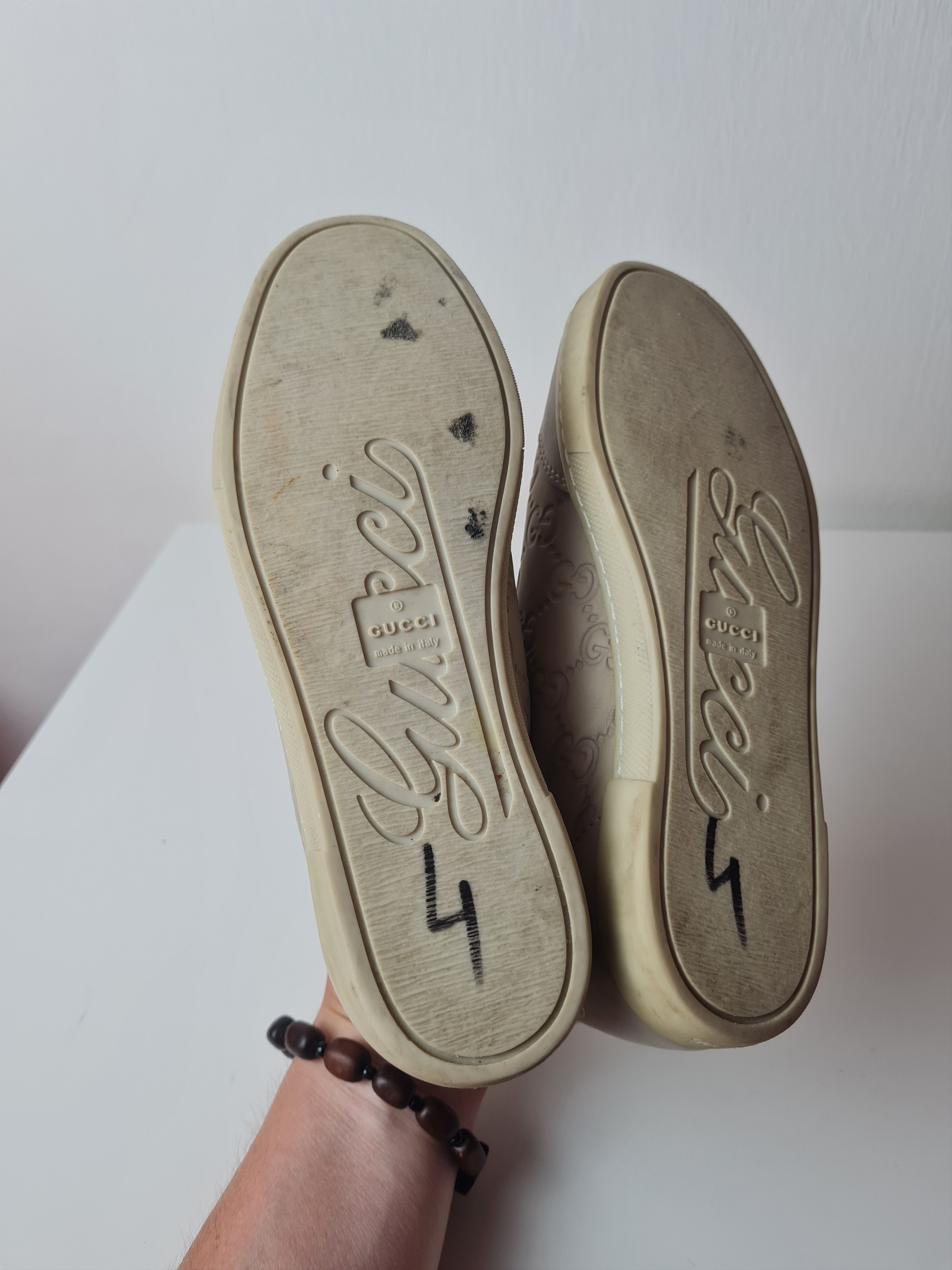 Gucci Vintage GUCCI Microguccissima High Top Sneakers Leather Size US 4 / IT 34 - 12 Thumbnail