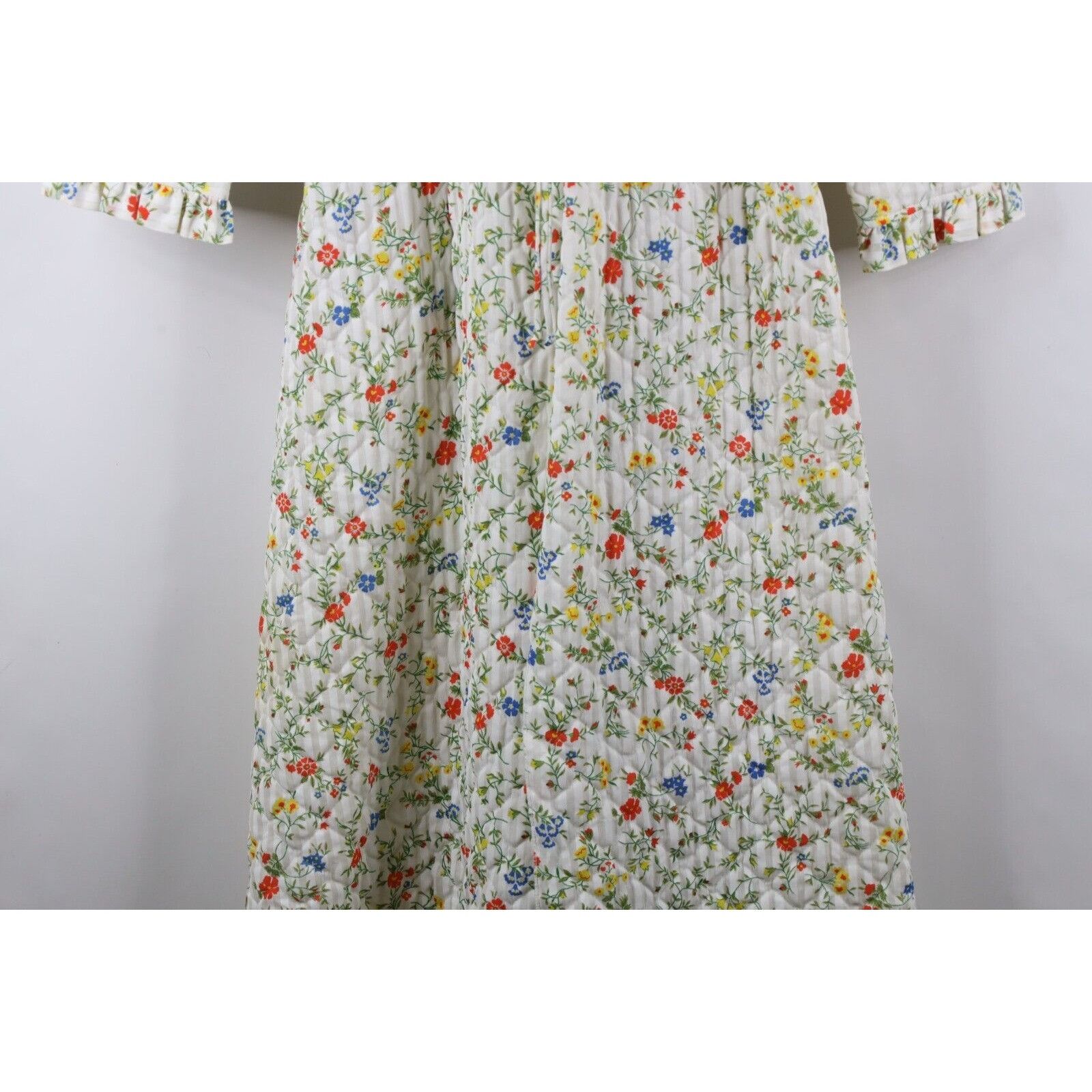 Vintage Vintage 90s Country Primitive Prairie Quilted Flower Robe Size ONE SIZE - 4 Thumbnail