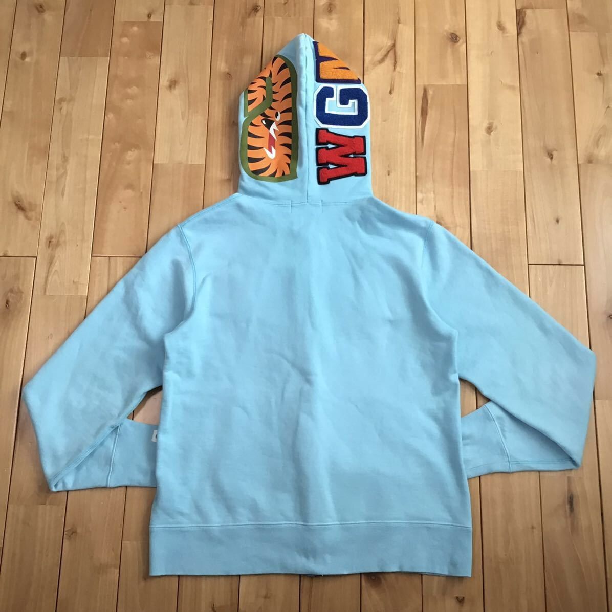 Bape BAPE logo multi fonts shark hoodie light blue a bathing ape Size US L / EU 52-54 / 3 - 3 Thumbnail