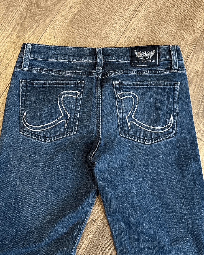 Rock & Republic × Vintage Vintage Y2K Rock & Republic Straight Leg Women's Jeans 28x31 Size 28" / US 6 / IT 42 - 3 Thumbnail