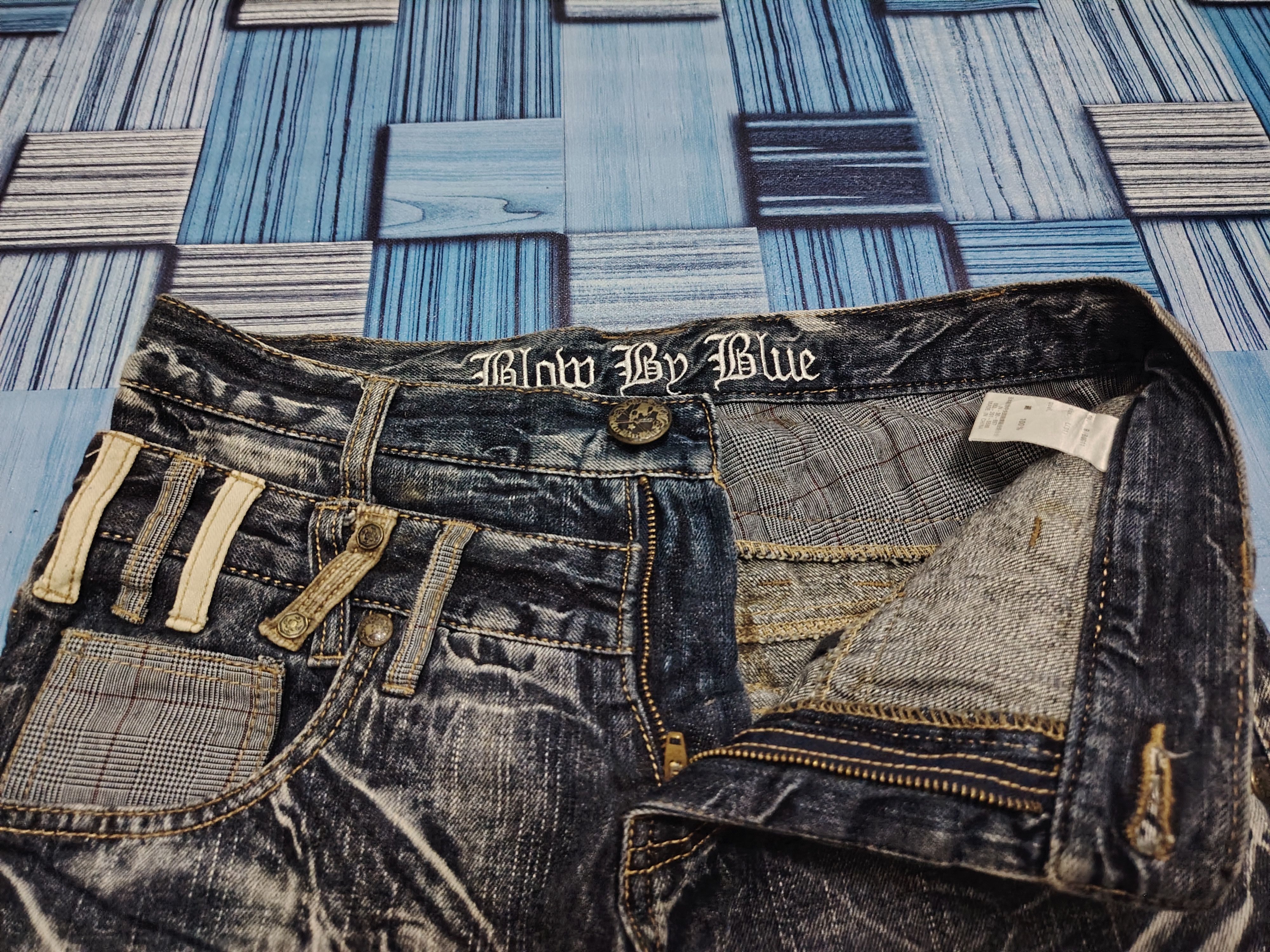 Who Decides War Japanese Blow By Blue Double Waist Flared Jeans Size US 31 - 10 Thumbnail