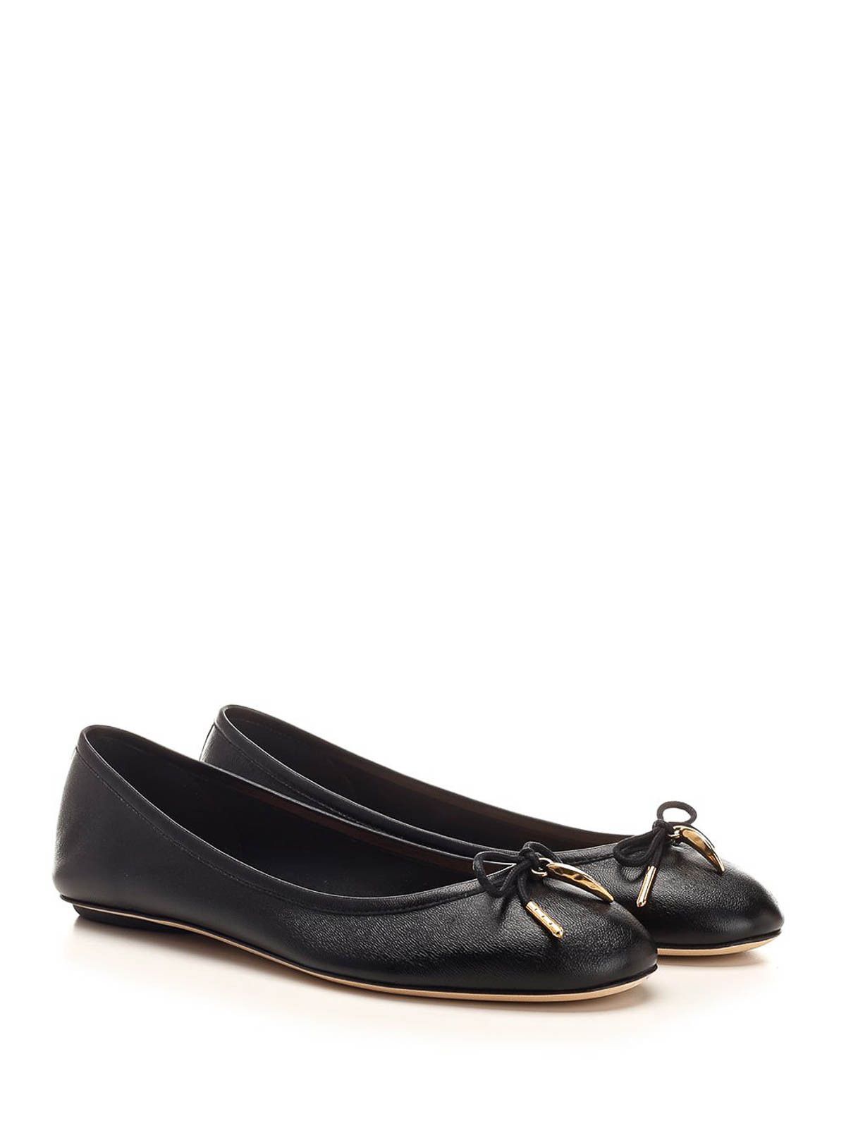 Chloe o1loc1c10226 Banana Ballerinas in Black Size US 6 / IT 36 - 2 Thumbnail