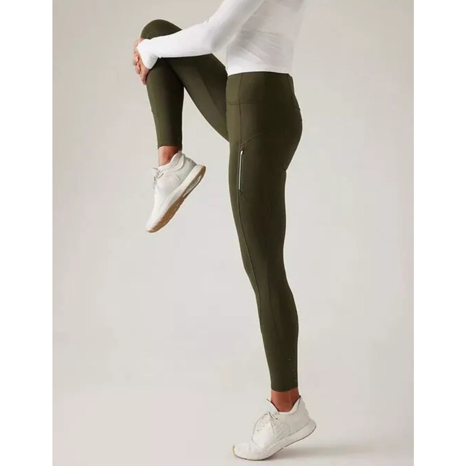 Athleta Athleta Rainier Tight Aspen Olive Green Pant Medium Ret $119 Size 28" / US 6 / IT 42 - 2 Thumbnail