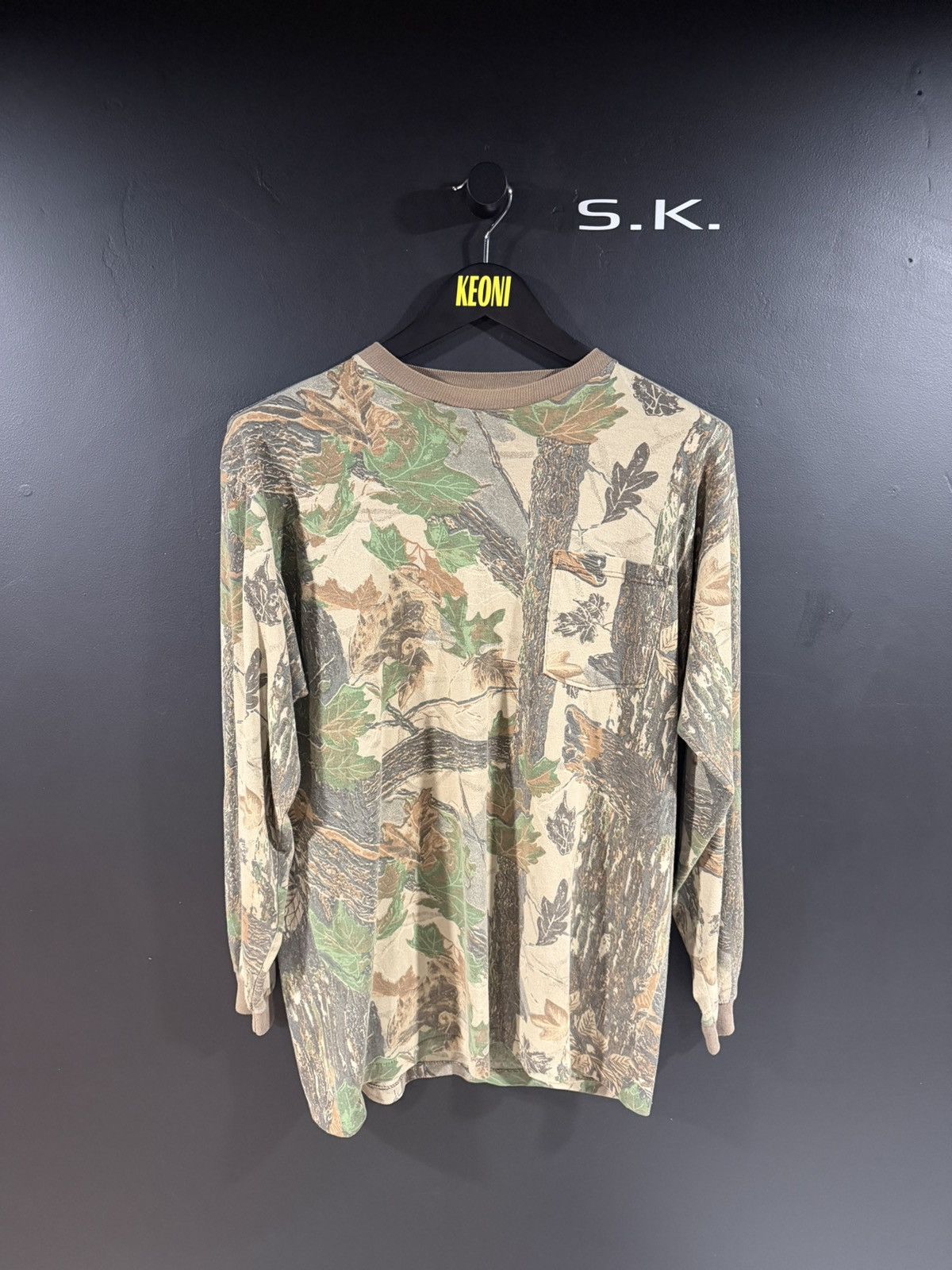 Vintage 1990s Vintage Camo Grunge Punk Single Stitch Pocket LS L Size US L / EU 52-54 / 3 - 1 Thumbnail