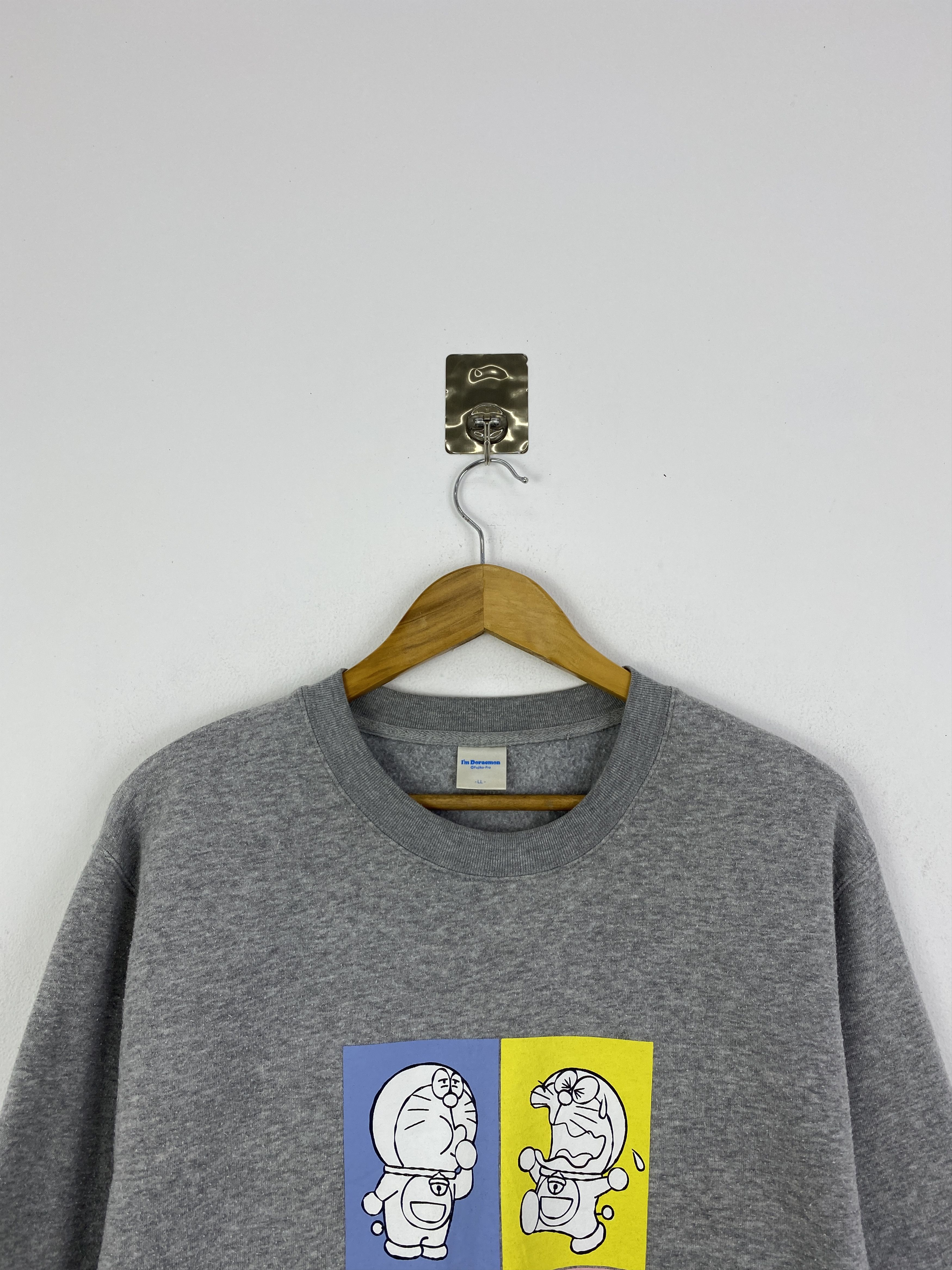 Anime Vintage Doraemon Printed Pullover Crewneck SH0158 Size US XL / EU 56 / 4 - 2 Thumbnail