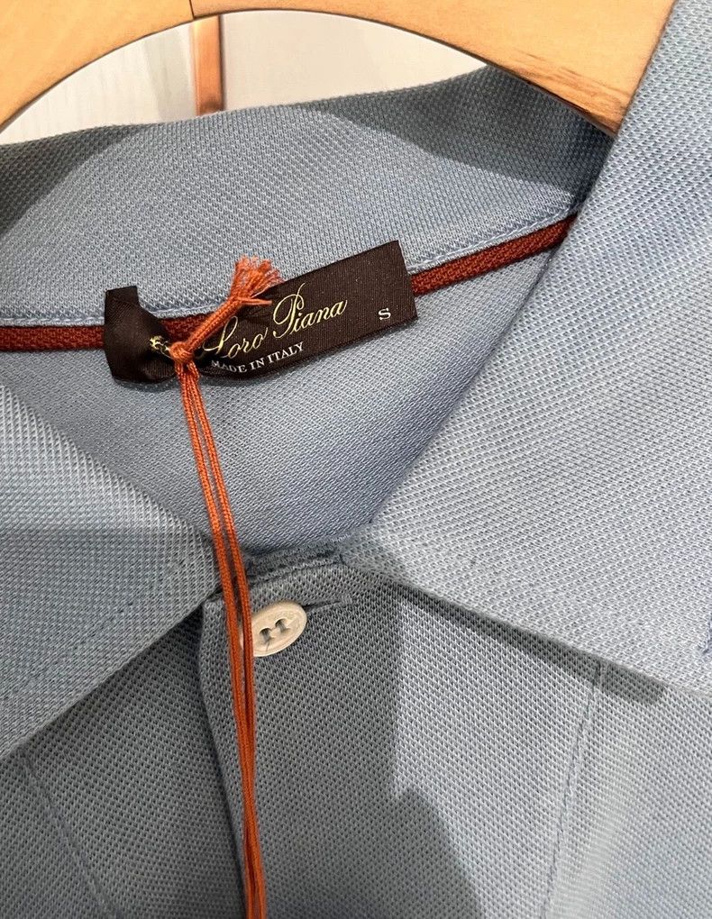 Loro Piana LORO PIANA Pure color breathable casual short sleeve polo Size US S / EU 44-46 / 1 - 5 Thumbnail