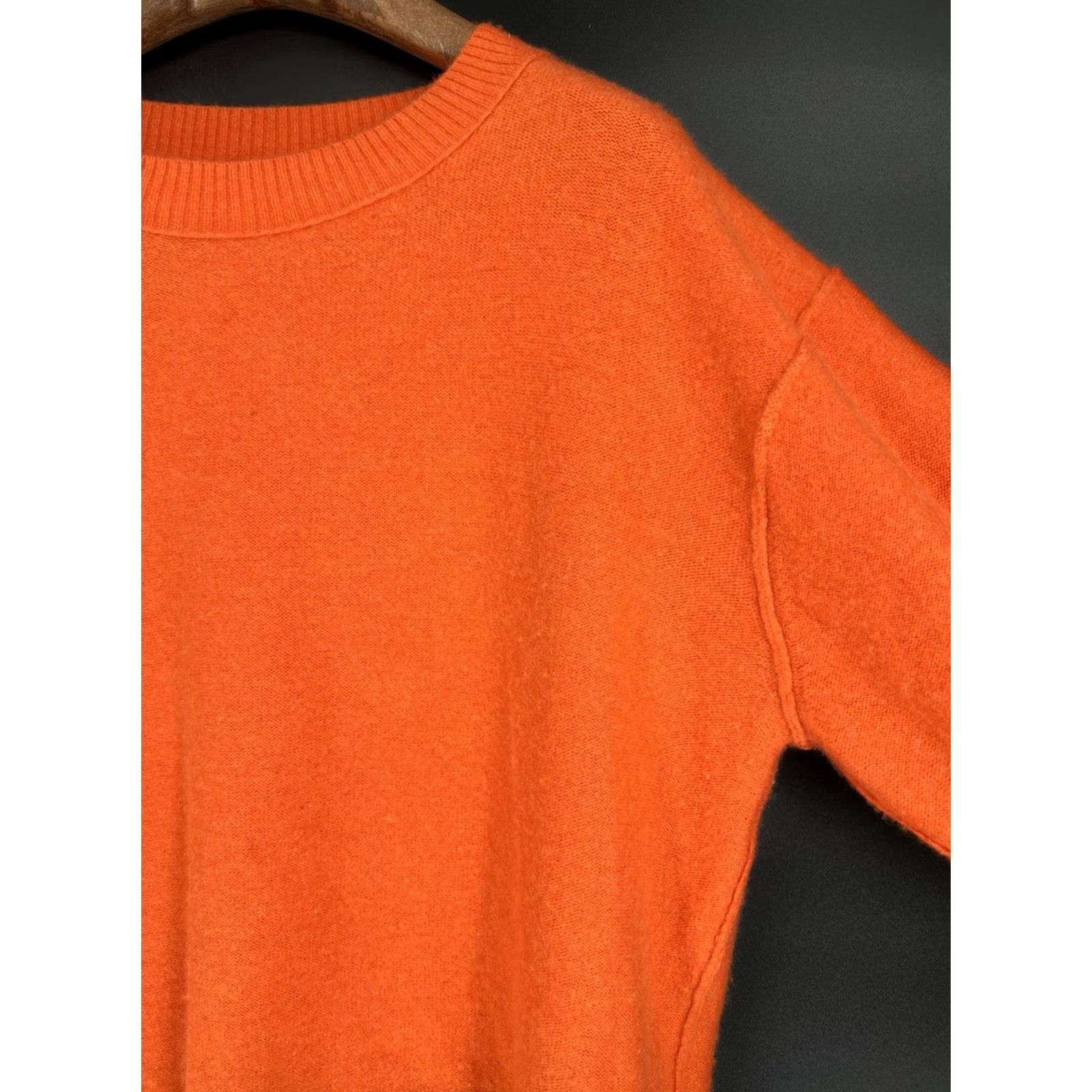 Free People Free People Easy Street Pullover Sweater XS Orange Long Sleeve Mock Neck Womens Knit Solid All Seasons Fall Spring Summer Winter Size XS Size XS / US 0-2 / IT 36-38 - 5 Thumbnail
