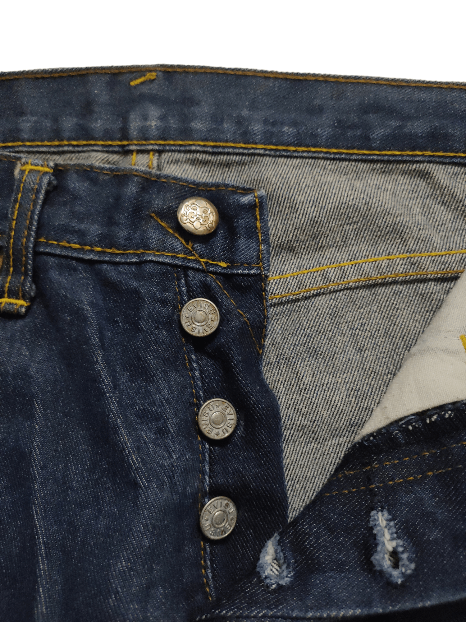 Japanese Brand 🔥Hott Item🔥Baggy Evisu Jeans Blue Denim Distressed Size US 30 / EU 46 - 11 Thumbnail