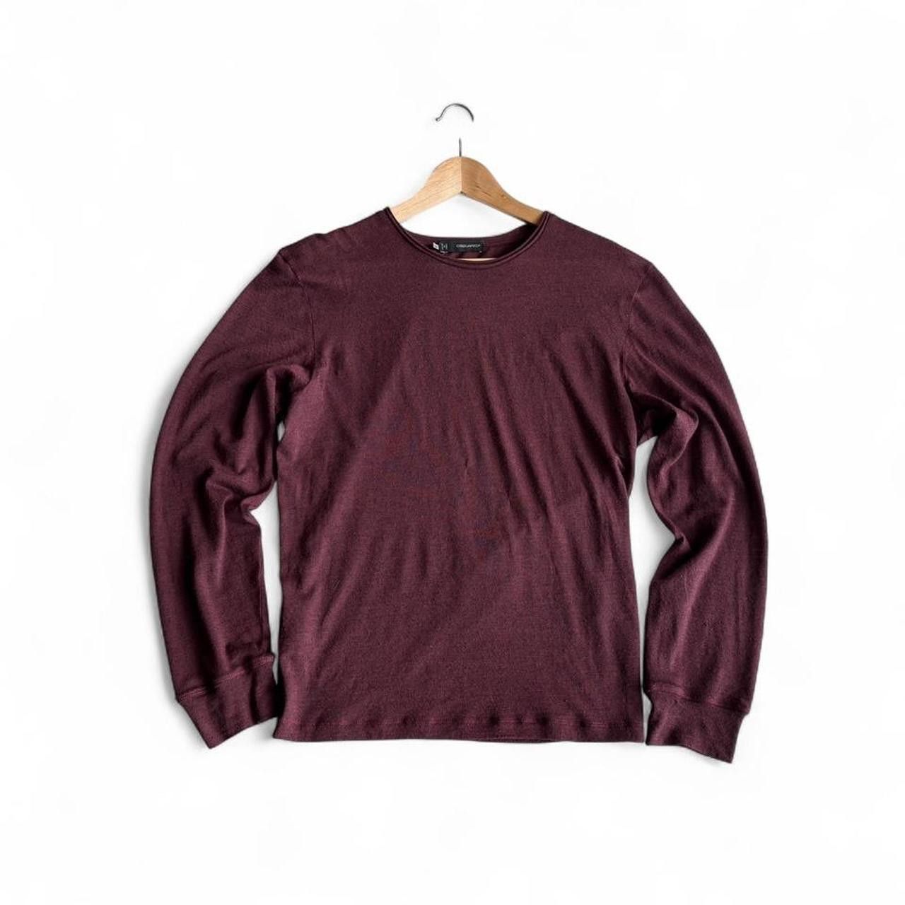 Dsquared2 DSQUARED2 AW12 burgundy wool silk crewneck long sleeve tee M Size US M / EU 48-50 / 2 - 3 Thumbnail