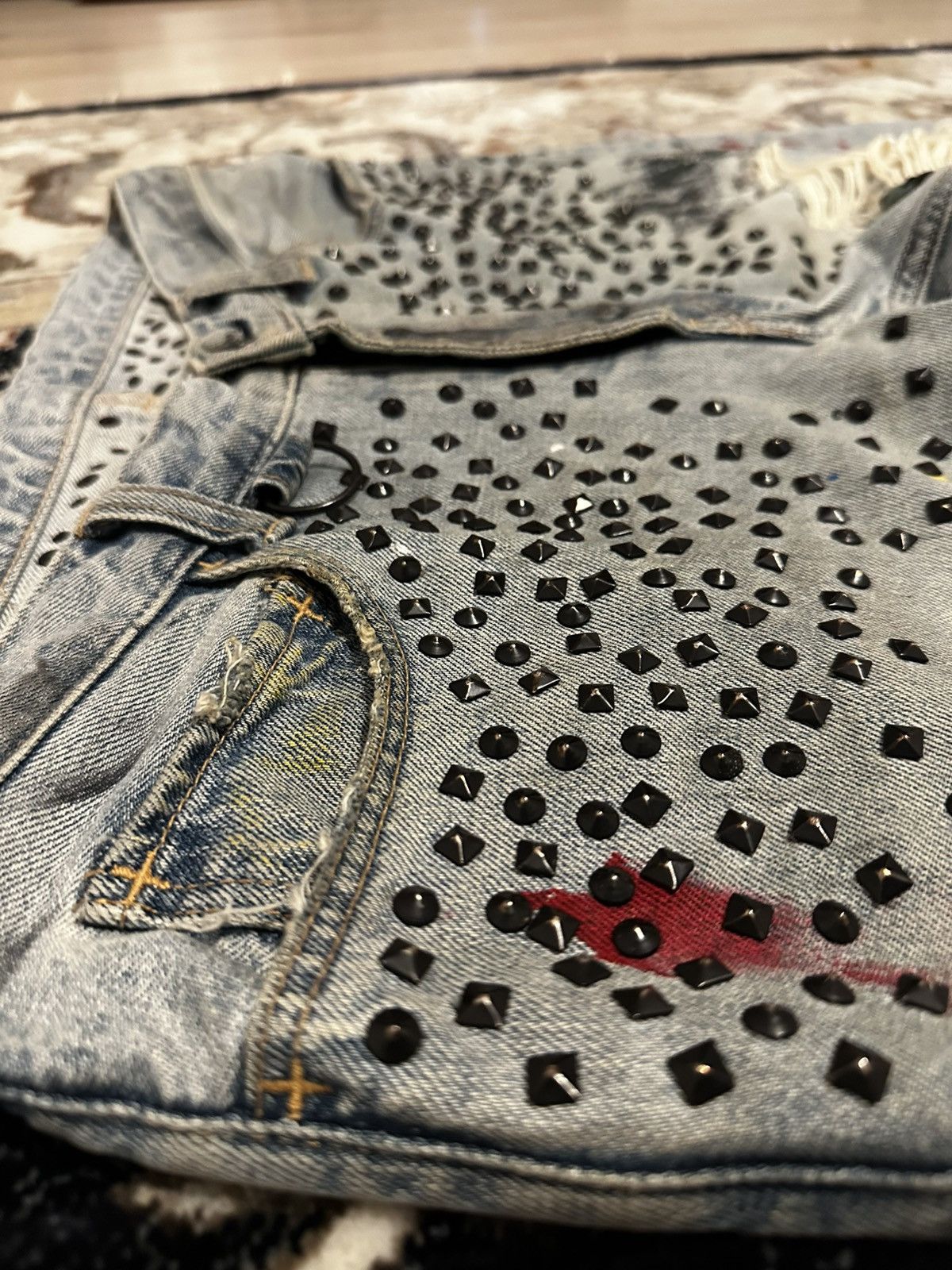 Number (N)ine Studded painter denim Size US 33 - 3 Thumbnail