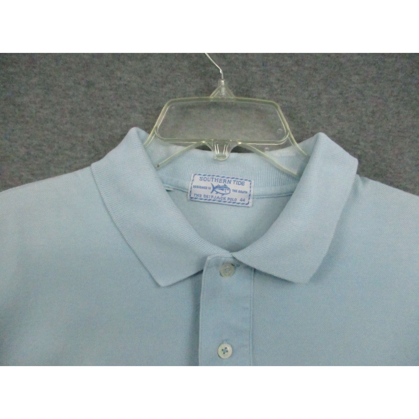 Southern Tide Southern Tide Polo Shirt Mens 44 Blue Stretch Knit Short Sleeve Collared Golf Preppy The Skipjack Cotto Spandex Vintage No Size US XXL / EU 58 / 5 - 3 Thumbnail