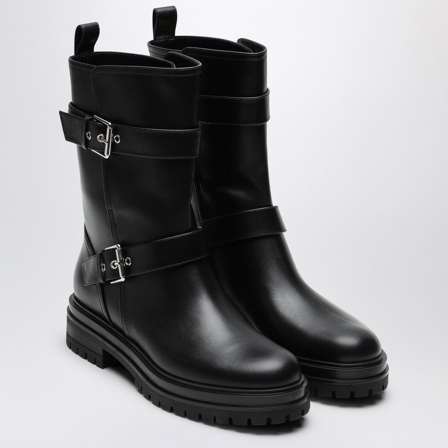 Gianvito Rossi o1d2blof0824 Leather Thiago Boots in Black Size US 9 / IT 39 - 2 Thumbnail