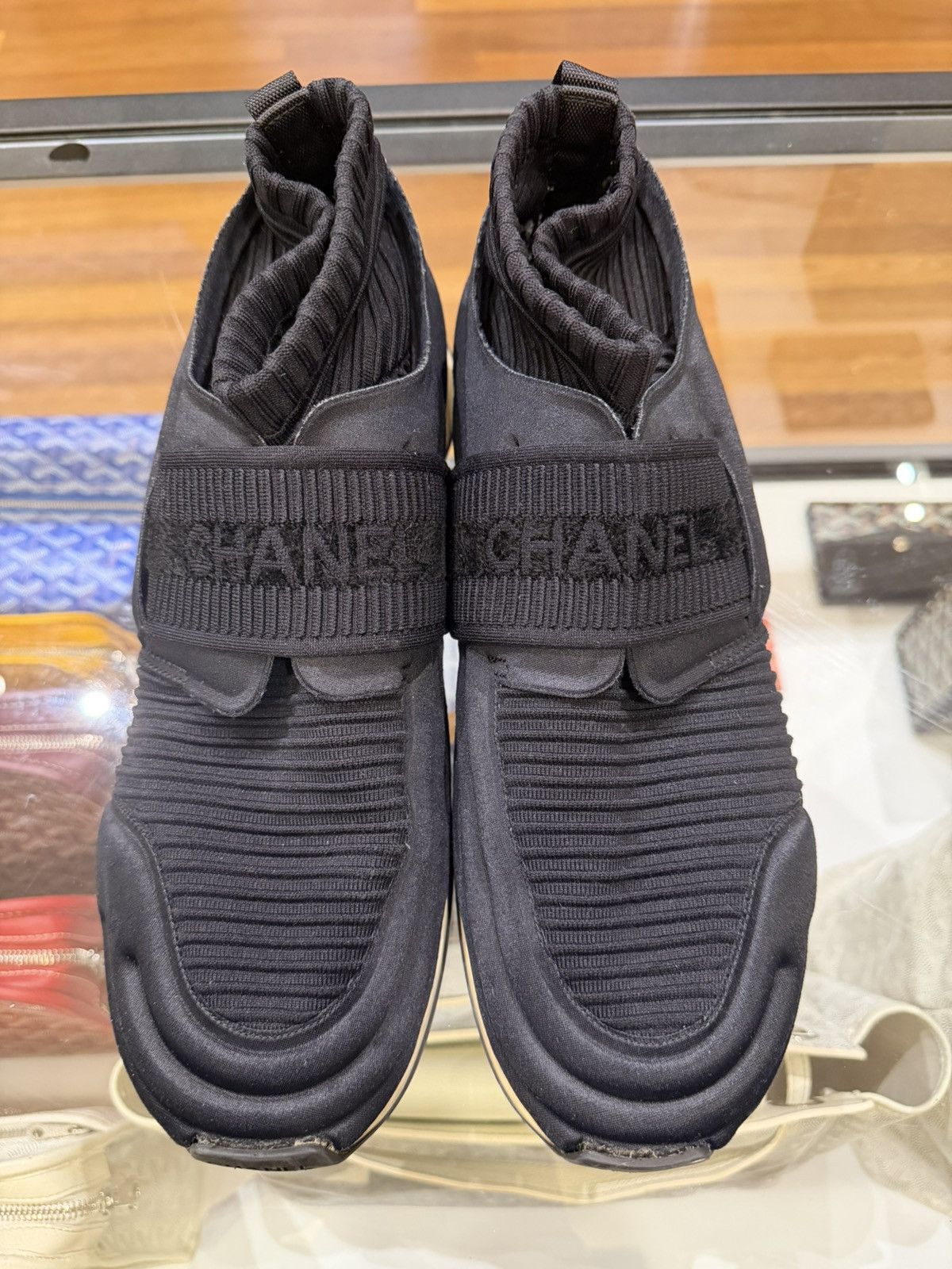 Chanel Chanel Neoprene Sneakers Black Size US 12 / EU 45 - 7 Thumbnail