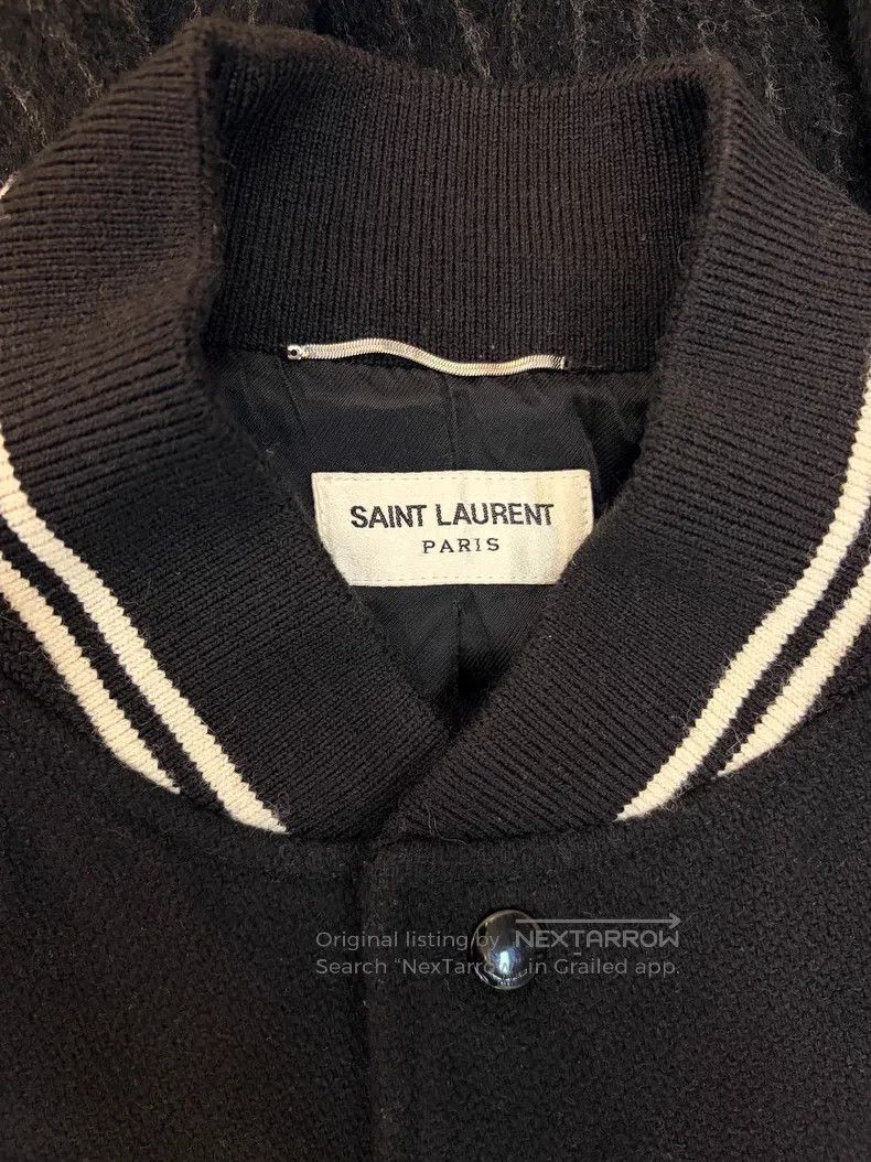 Saint Laurent Paris Saint Laurent Paris Black and White Lamb Leather and Wool Size US XL / EU 56 / 4 - 3 Thumbnail