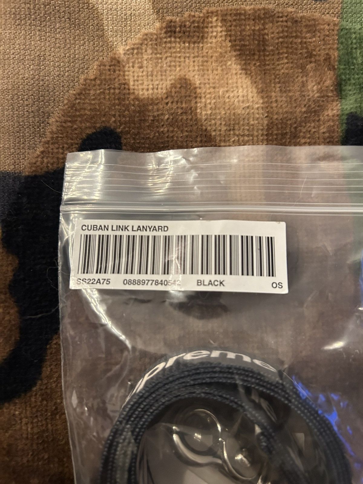 Supreme Supreme Cuban Links Lanyard Black SS22 Size ONE SIZE - 6 Thumbnail